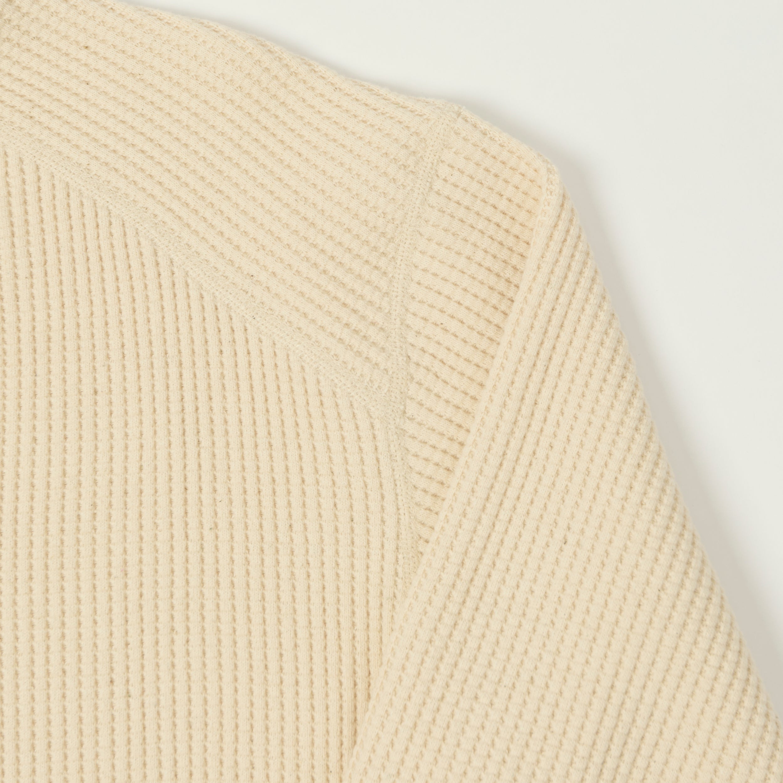 Jackman Midneck Waffle Sweatshirt - Ecru