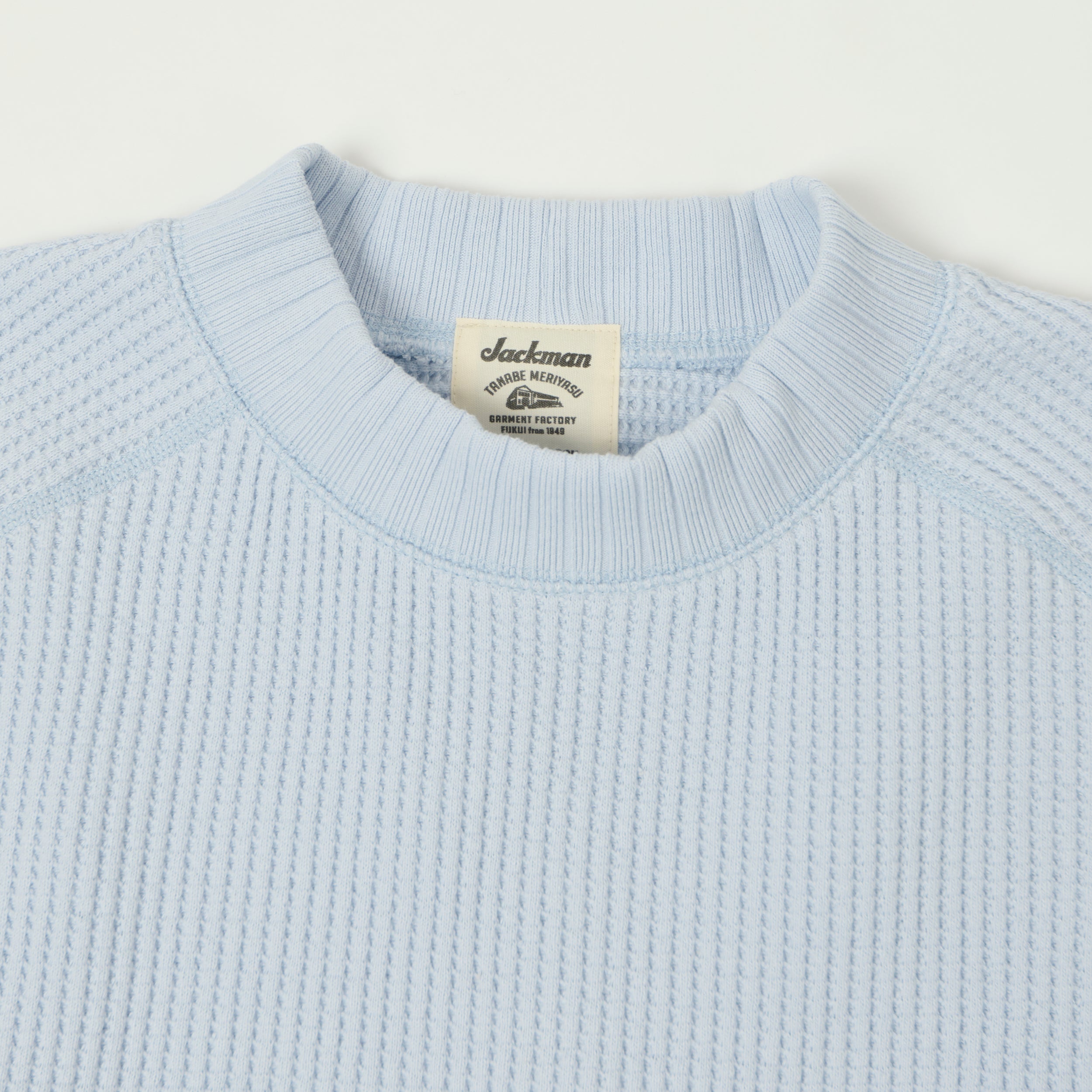 Jackman Midneck Waffle Sweatshirt - Ice Blue