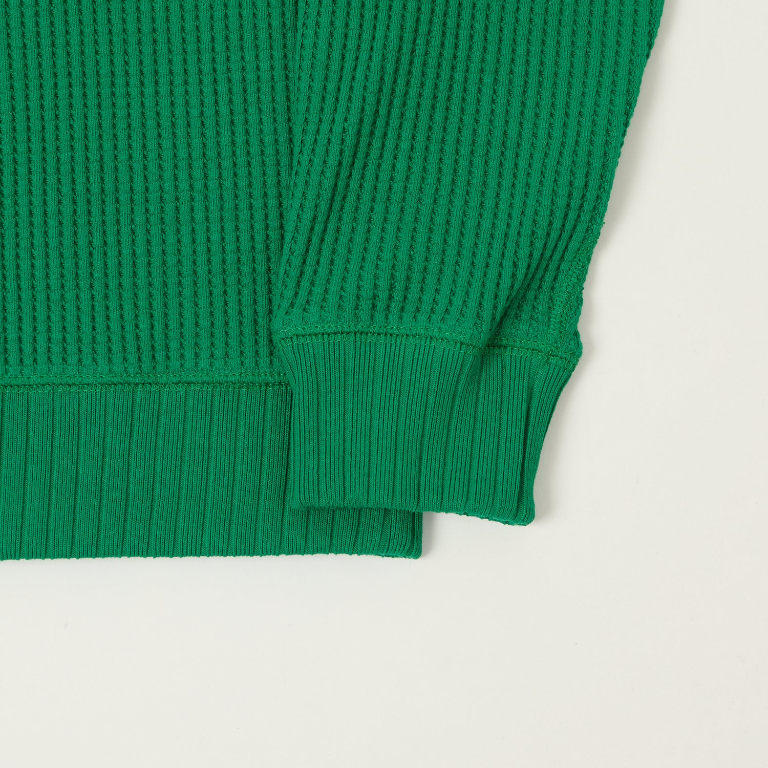 Jackman Midneck Waffle Sweatshirt - True Green