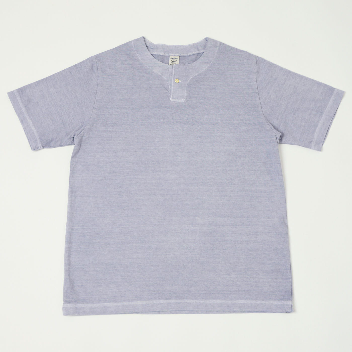Jackman Pigment Dye Henley T-Shirt - Fade Lilac