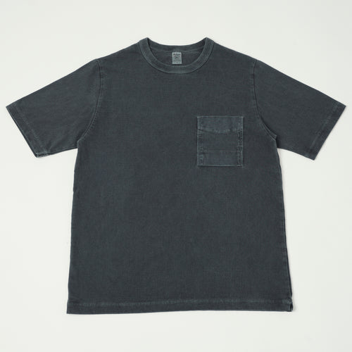 Jackman Pigment Dye Pocket T-Shirt - Fade Blue Grey