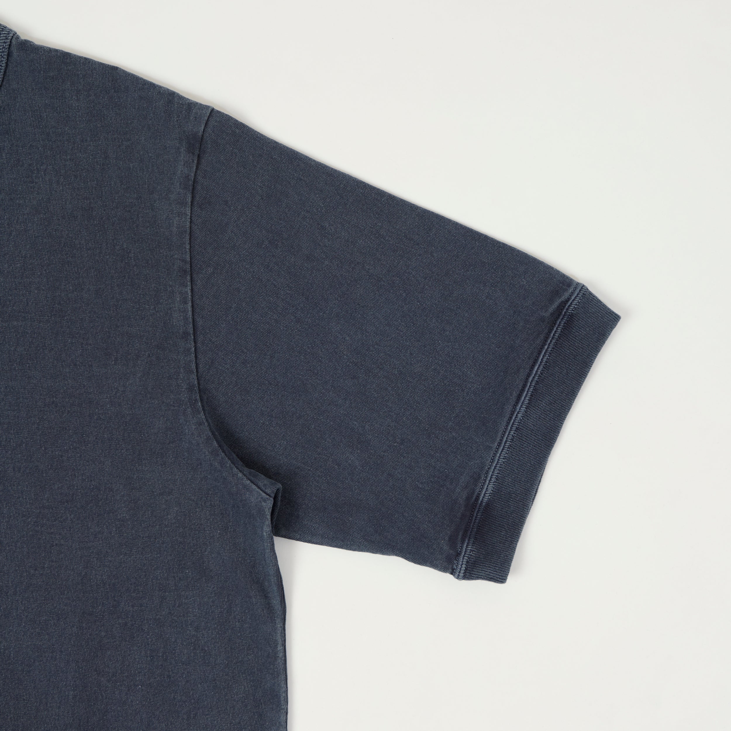 Jackman Dotsume Rib T-Shirt - Fade Navy