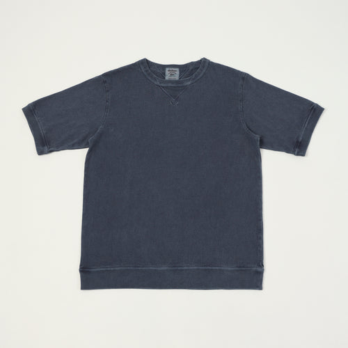 Jackman Dotsume Rib T-Shirt - Fade Navy