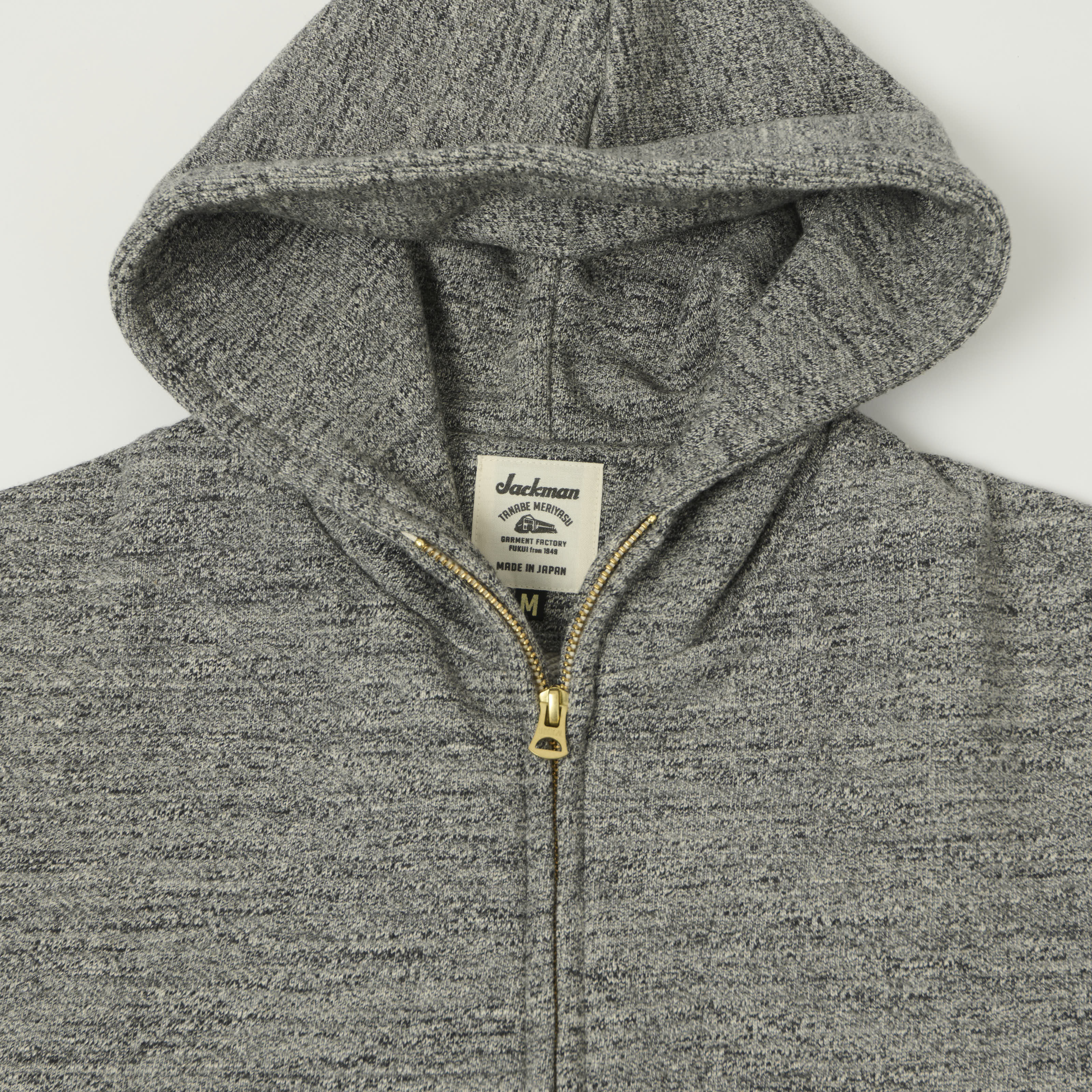 Jackman GG Zip Through Hoodie - Heather Charcoal