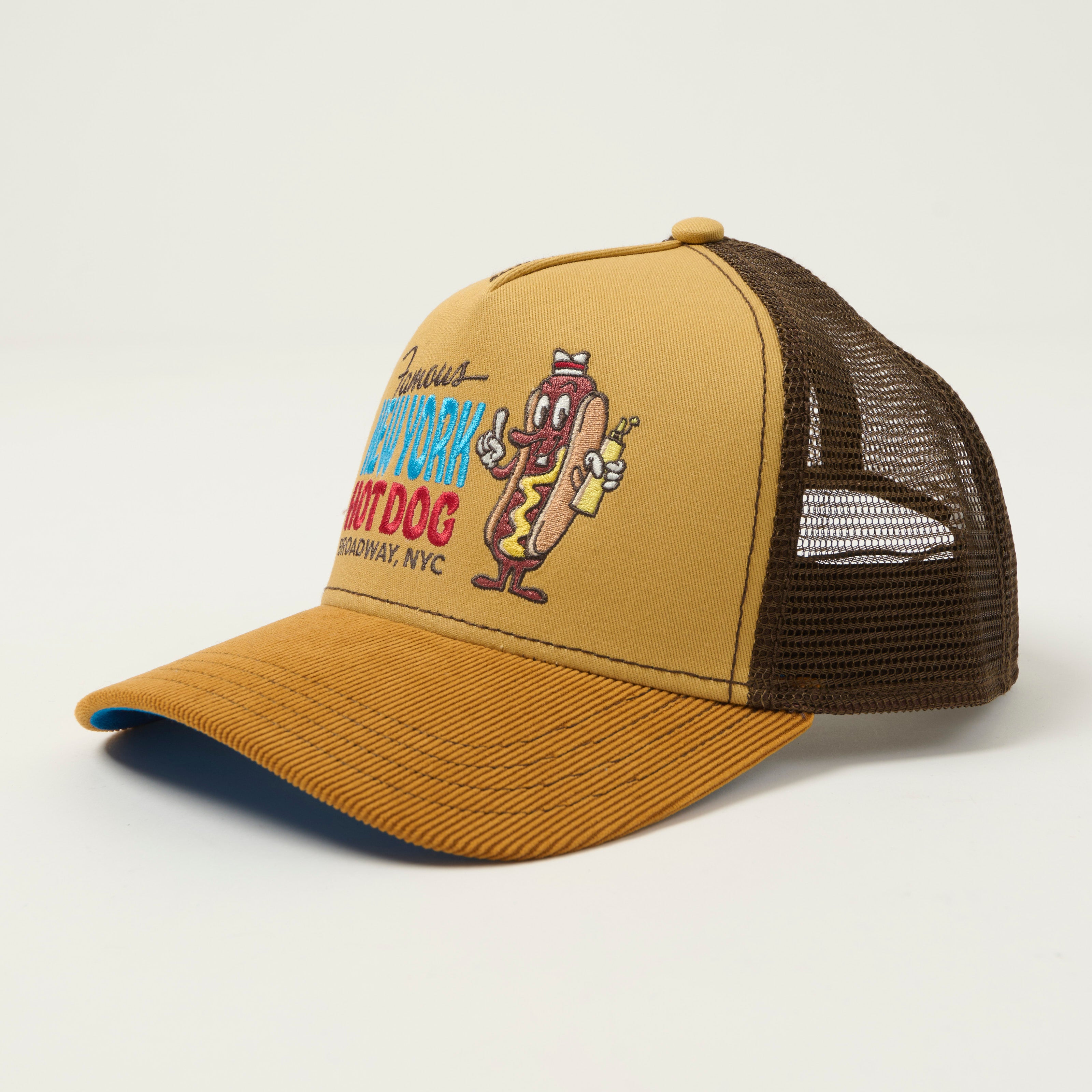 JJ Hats 'New York' Trucker Cap - Beige/Brown
