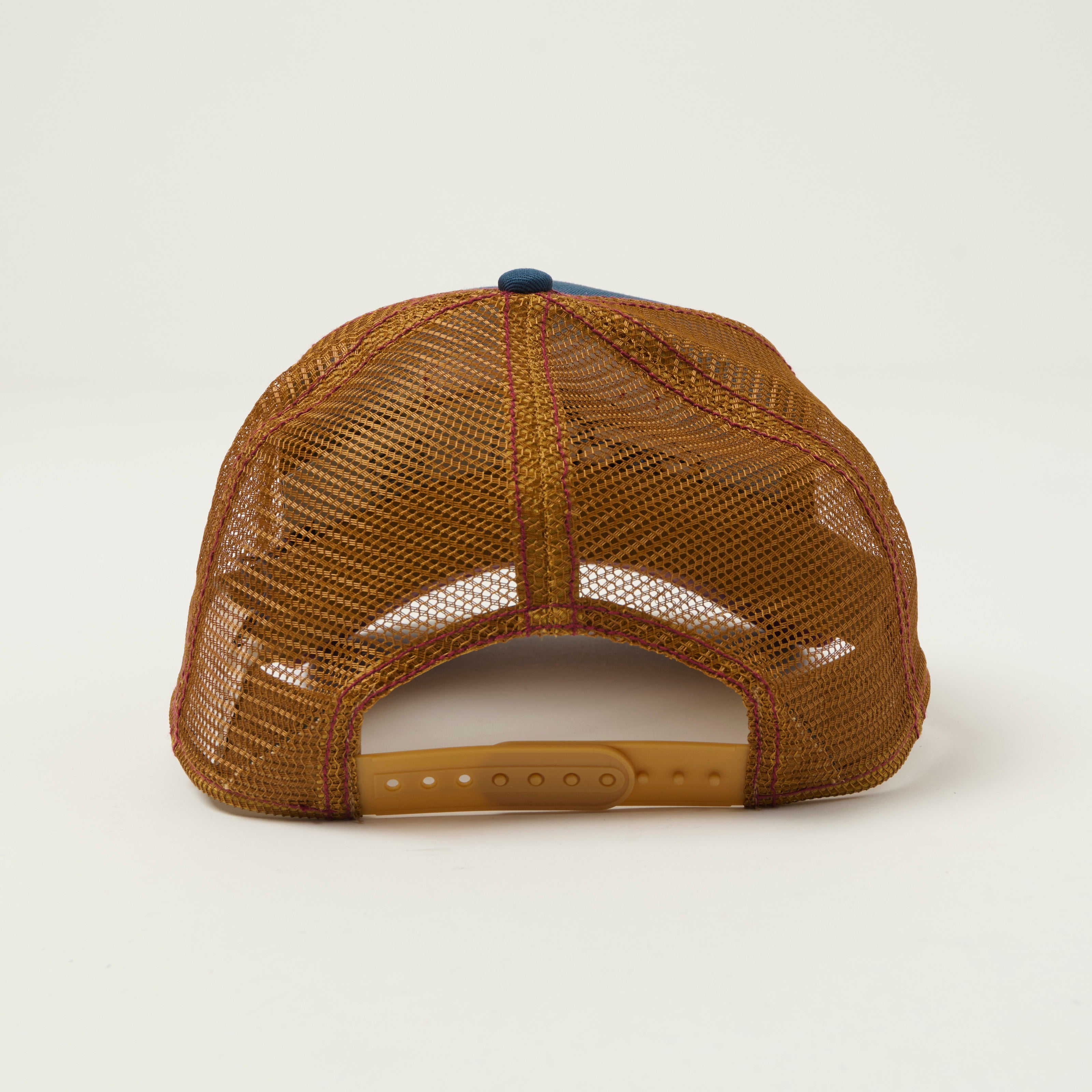 JJ Hats 'Pomona' Trucker Cap - Burgundy/Blue