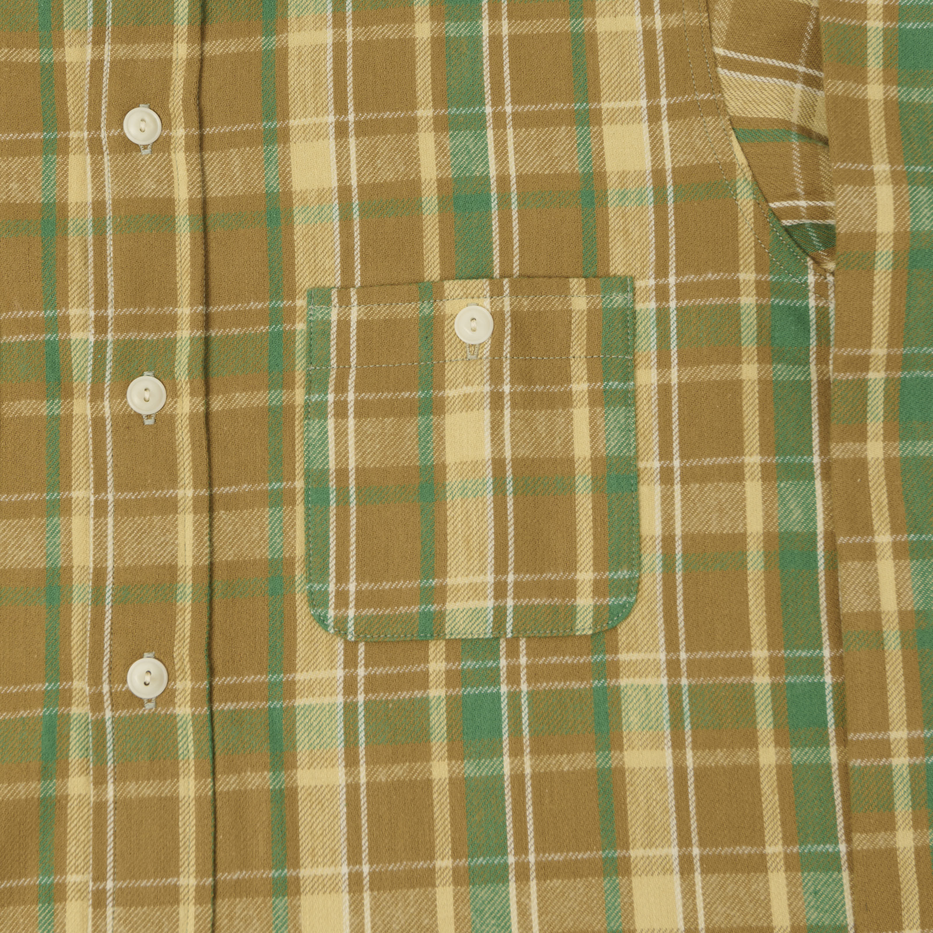 John Gluckow 1940s 'Storm' Flannel Shirt - Brown