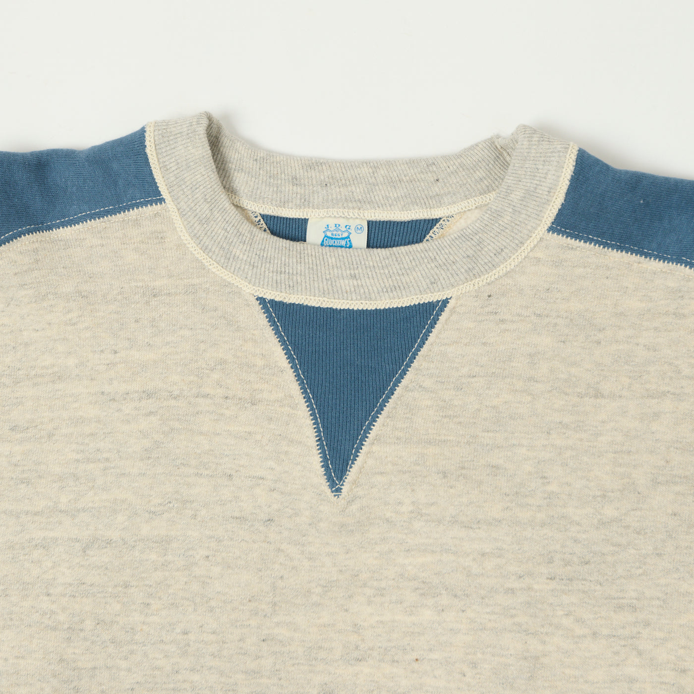 John Gluckow Lot. JG-CS20 Freedom Sleeve Sweatshirt - Oatmeal/Light Blue