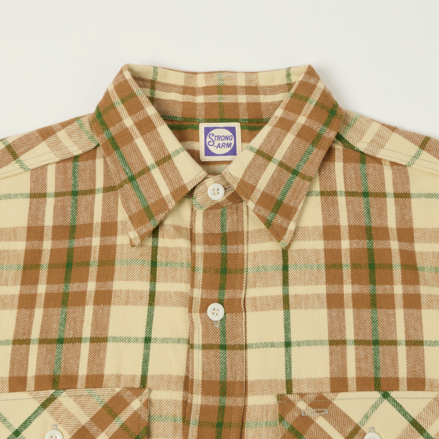 John Gluckow Lot. JG-06 'The Modern' Flannel Shirt - Beige
