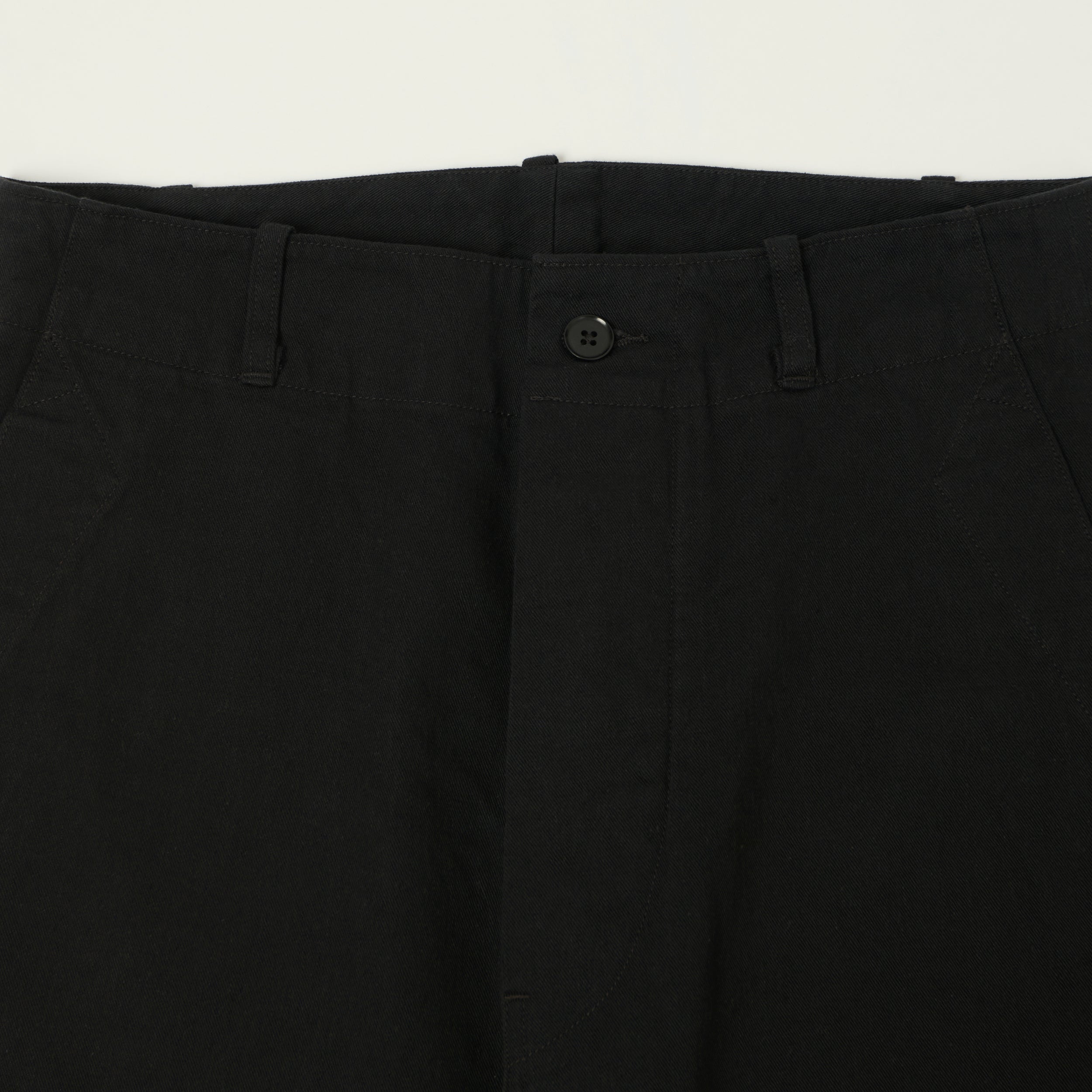 Kaptain Sunshine Cotton Drill Wide Pants - Black