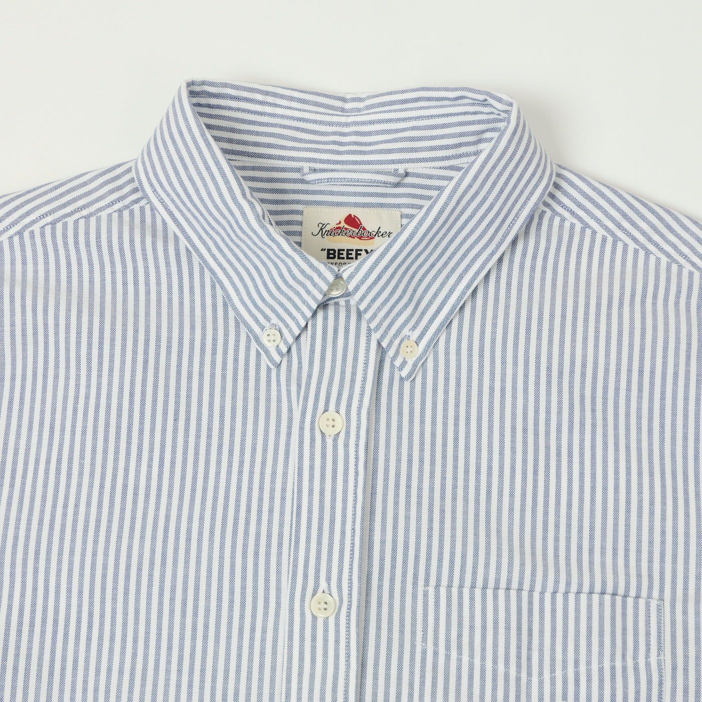 Knickerbocker 'Beefy' Oxford Button Down Shirt - Navy Stripe