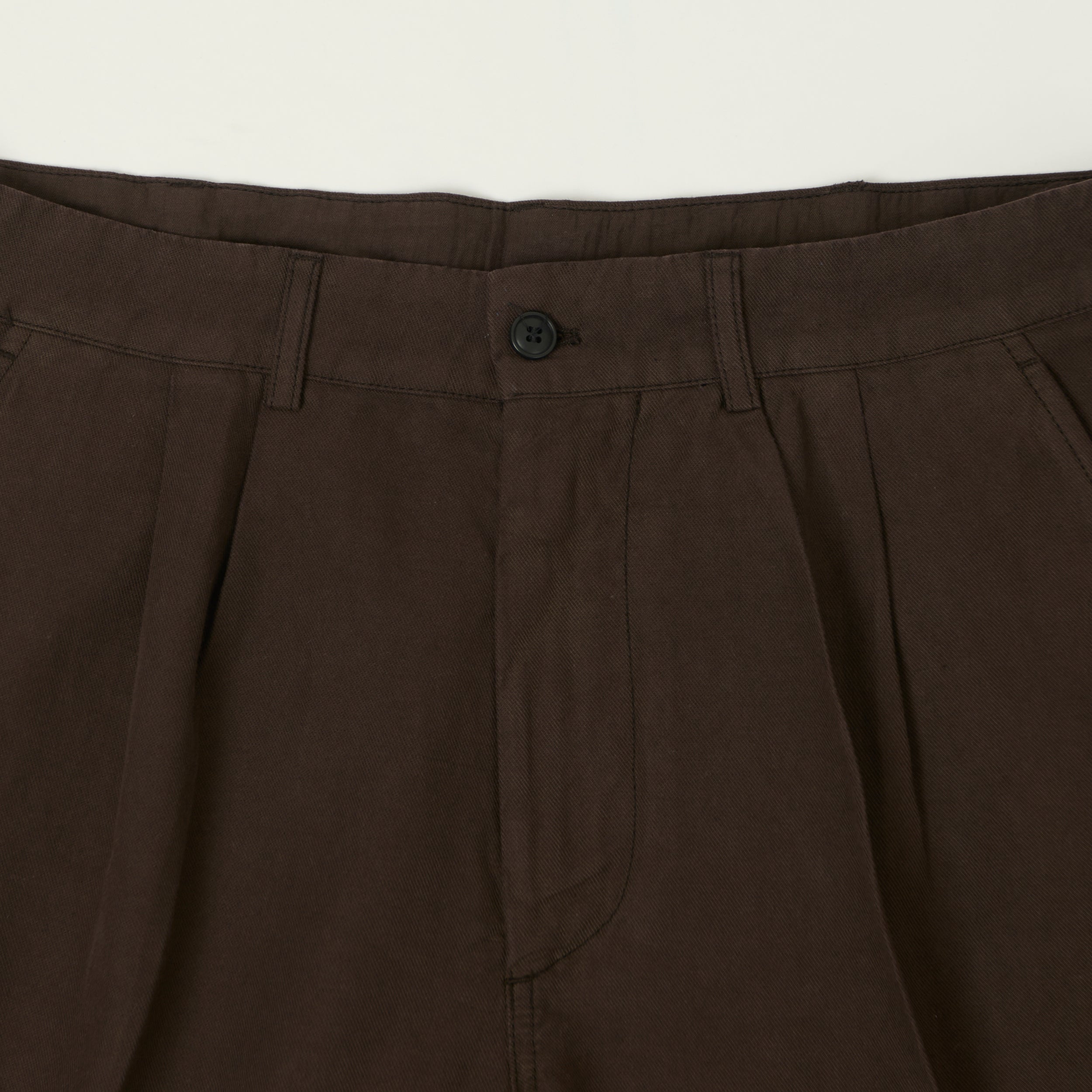 Knickerbocker 'Canal' Pleated Cotton Linen Shorts - Mocha