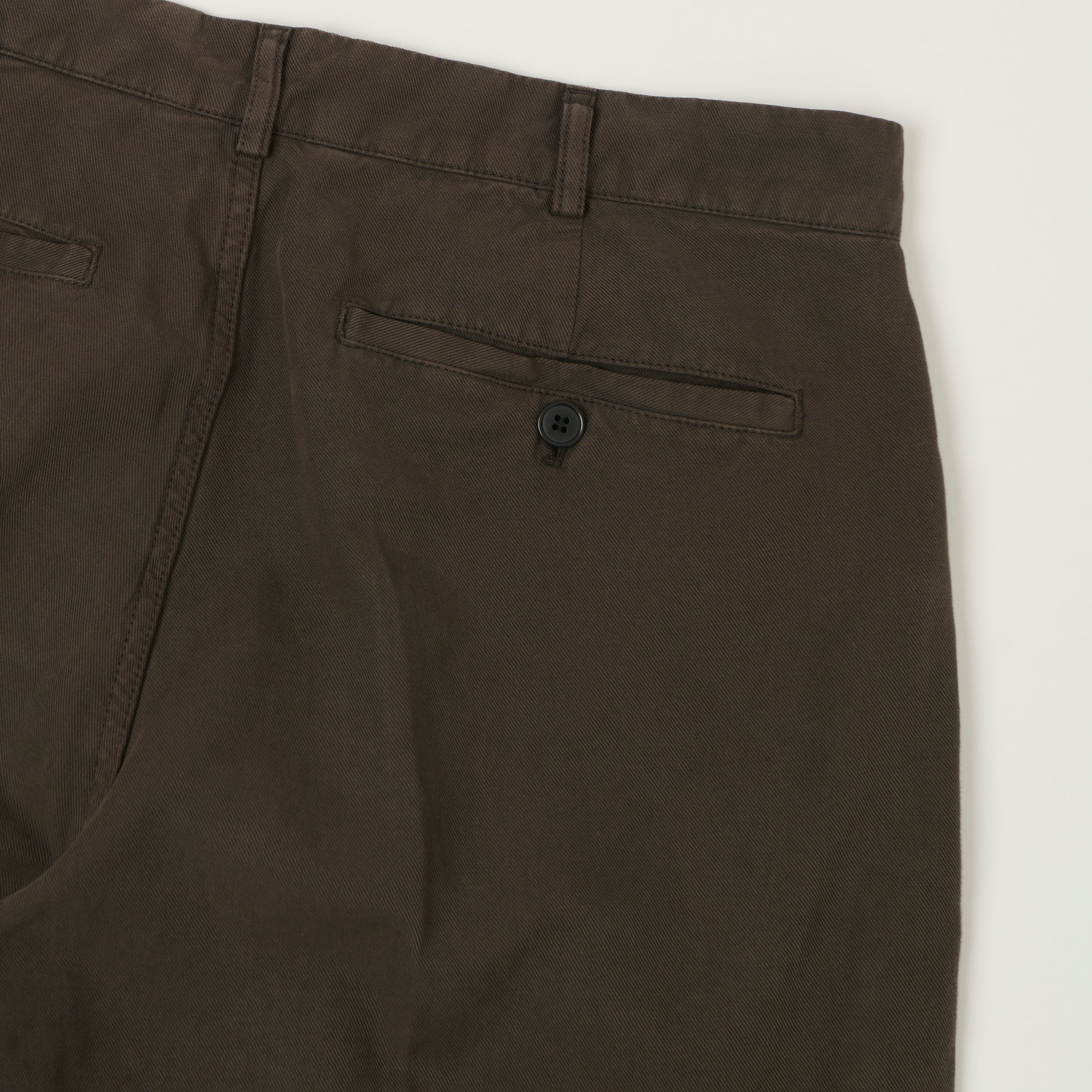Knickerbocker 'Canal' Pleated Cotton Linen Trouser - Black/Olive