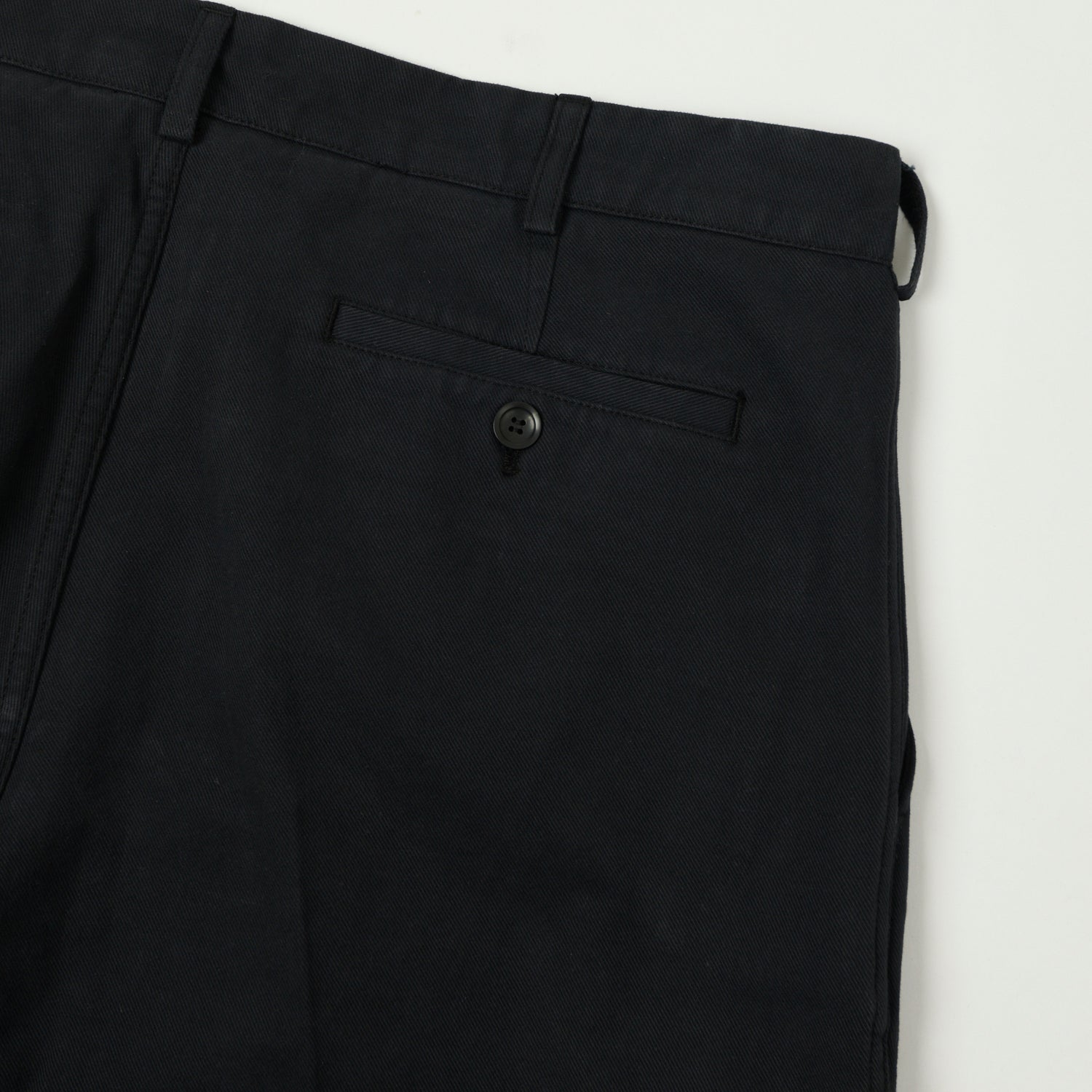 Knickerbocker Canal Pleated Twill Cotton Pant - Black