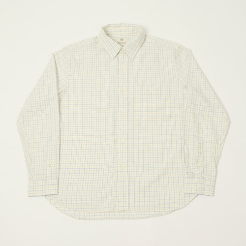 Knickerbocker 'Jones' Cotton/Merino Shirt - Bone/Sky