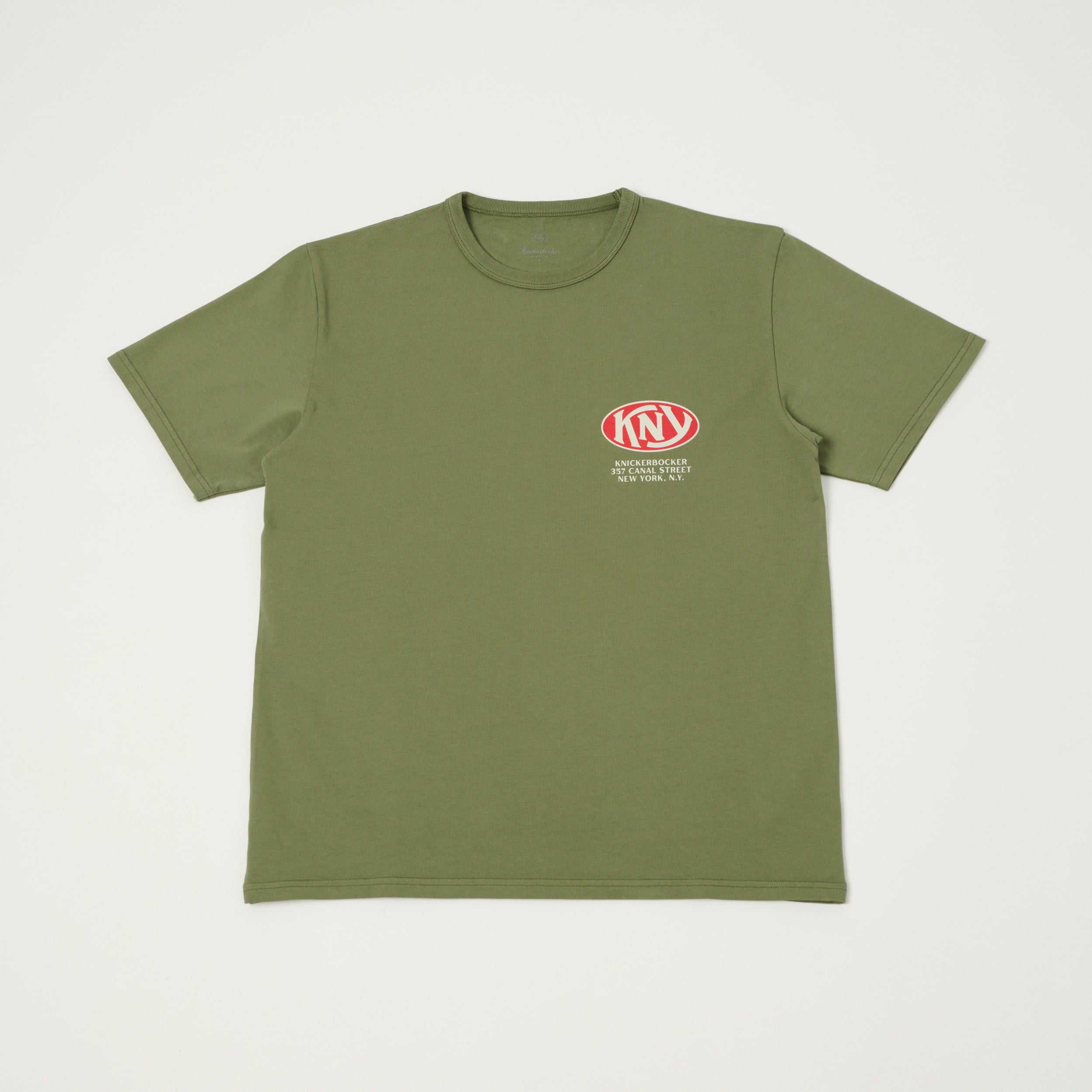 Knickerbocker 'KNY' Heavyweight T-Shirt - Olive