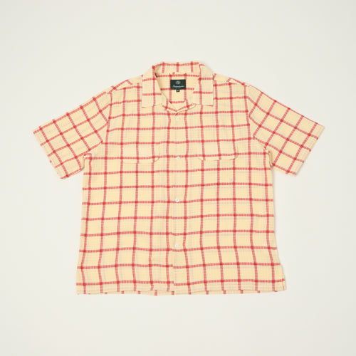 Knickerbocker 'Loom' Cotton Check Shirt - Ecru