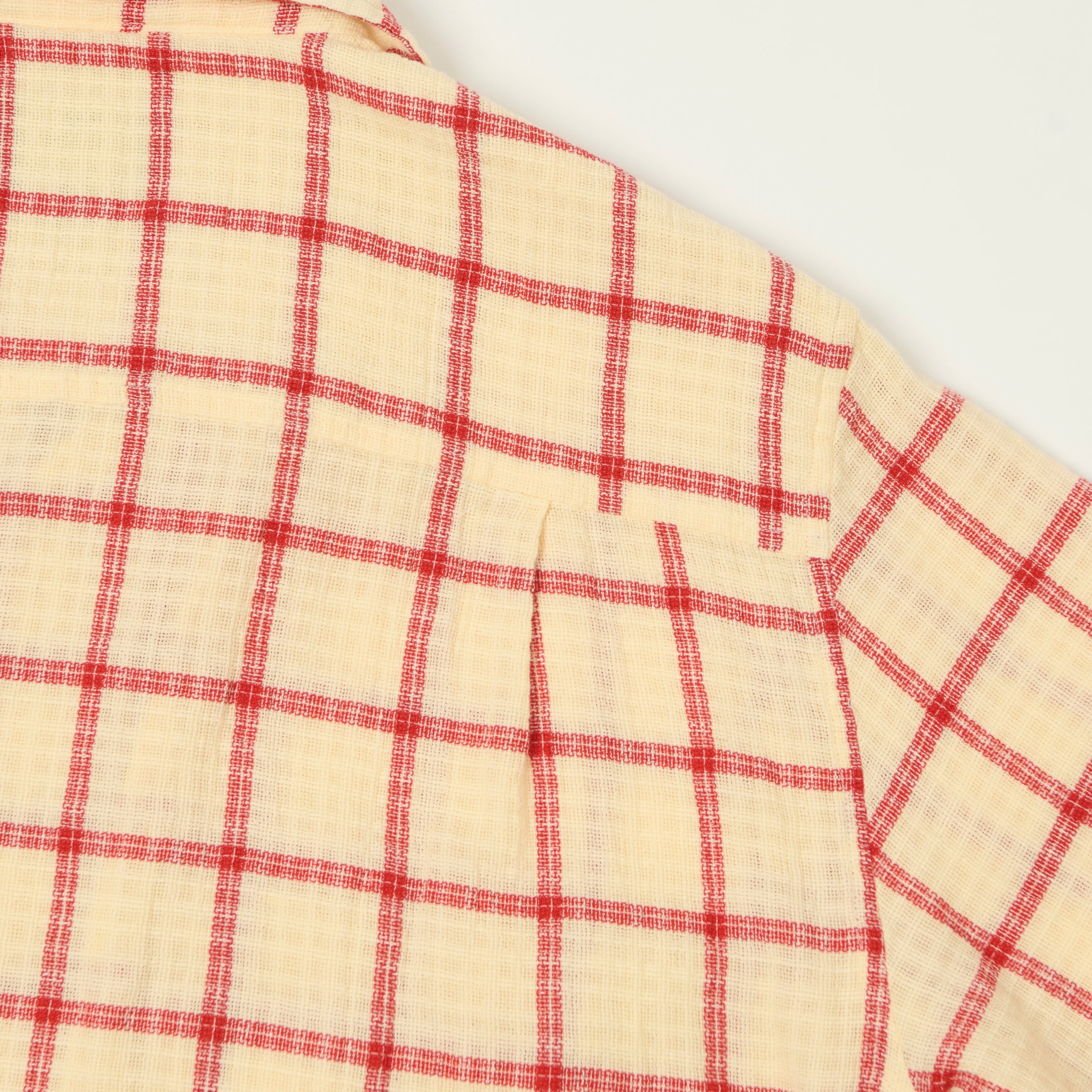 Knickerbocker 'Loom' Cotton Check Shirt - Ecru
