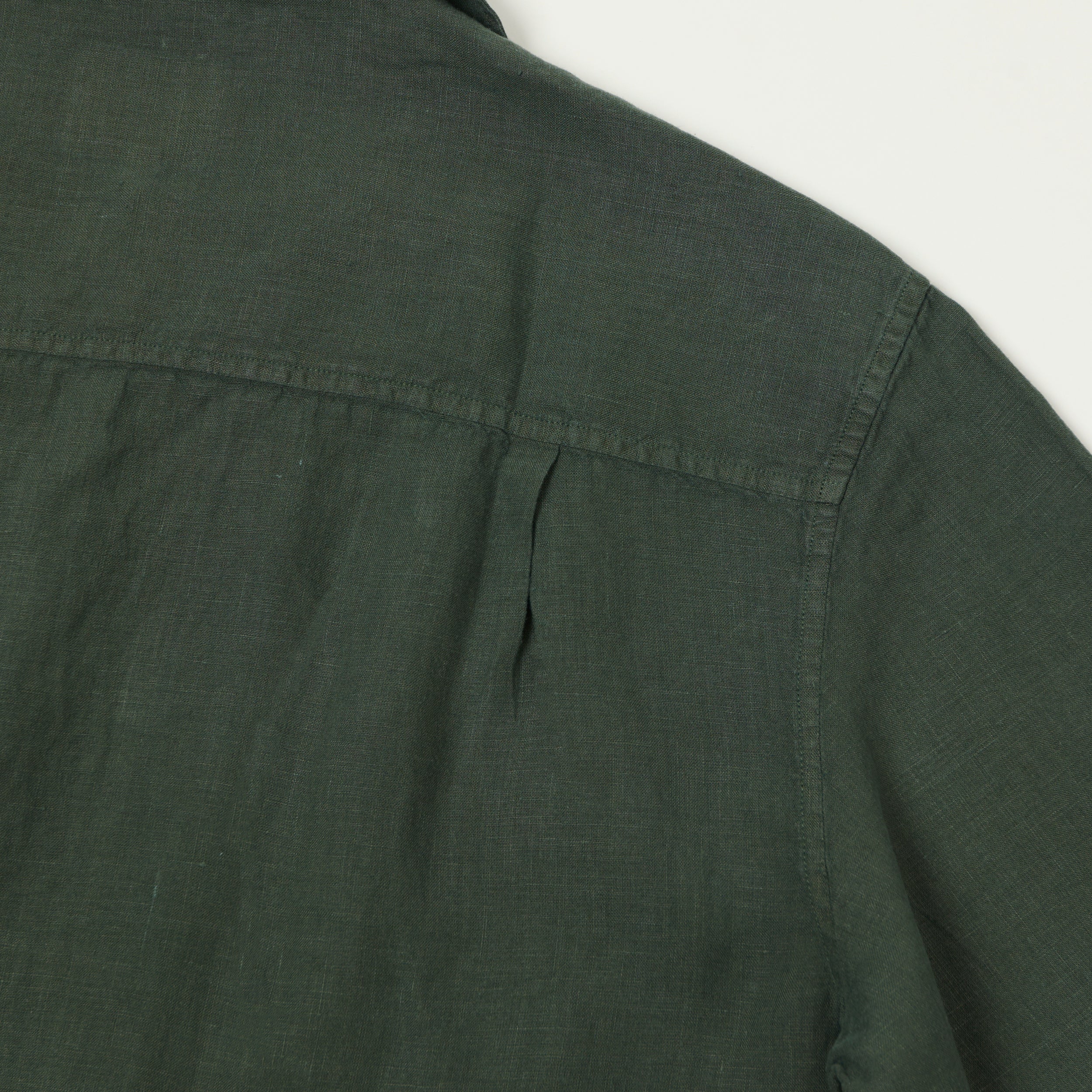 Knickerbocker 'Marina' Linen Camp Shirt - Deep Forest