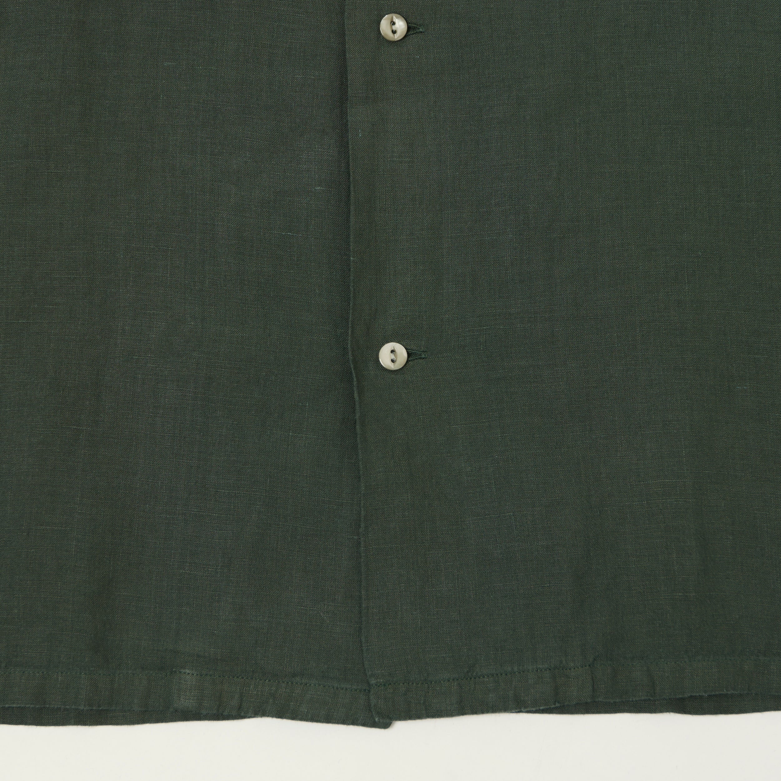 Knickerbocker 'Marina' Linen Camp Shirt - Deep Forest