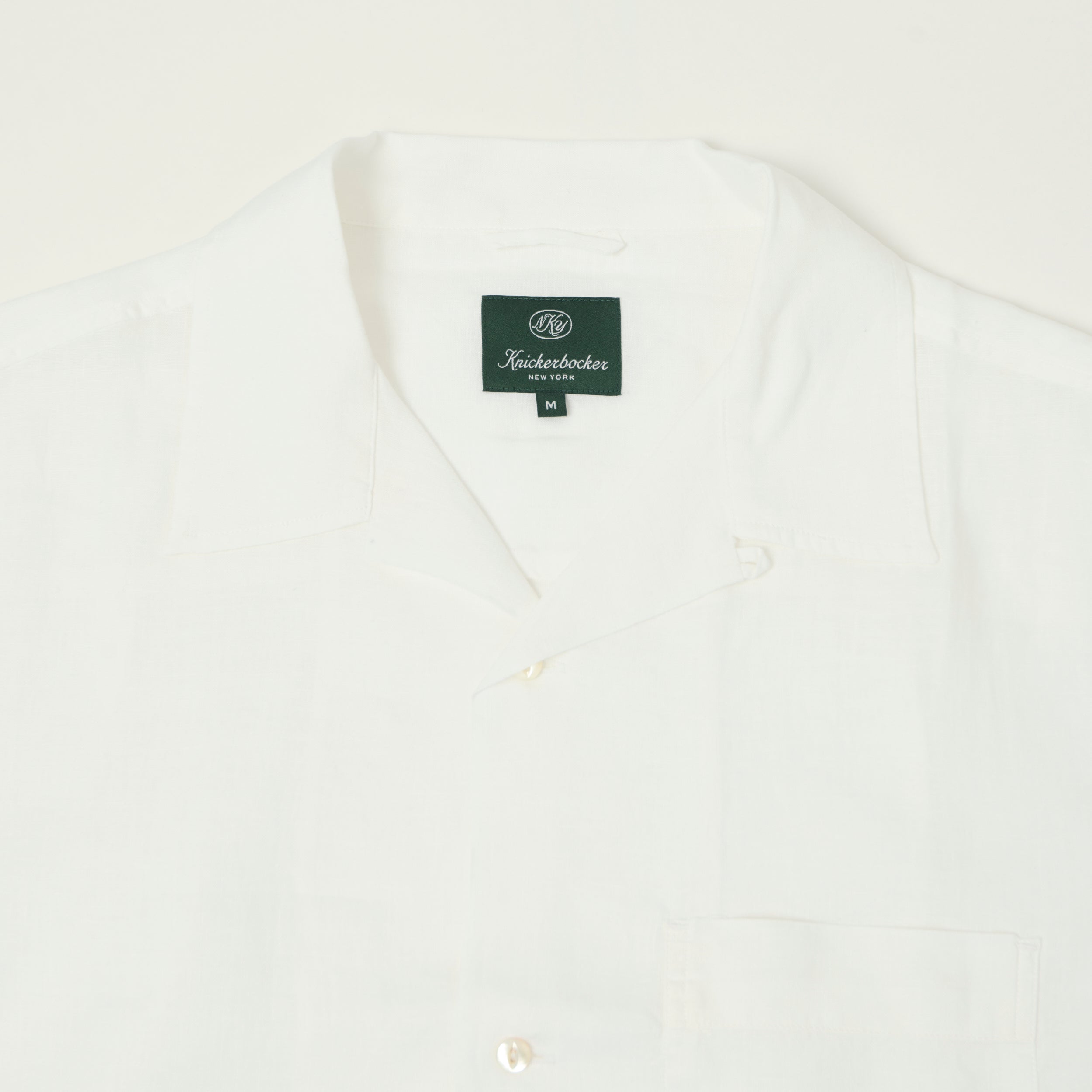 Knickerbocker 'Marina' Linen Camp Shirt - White