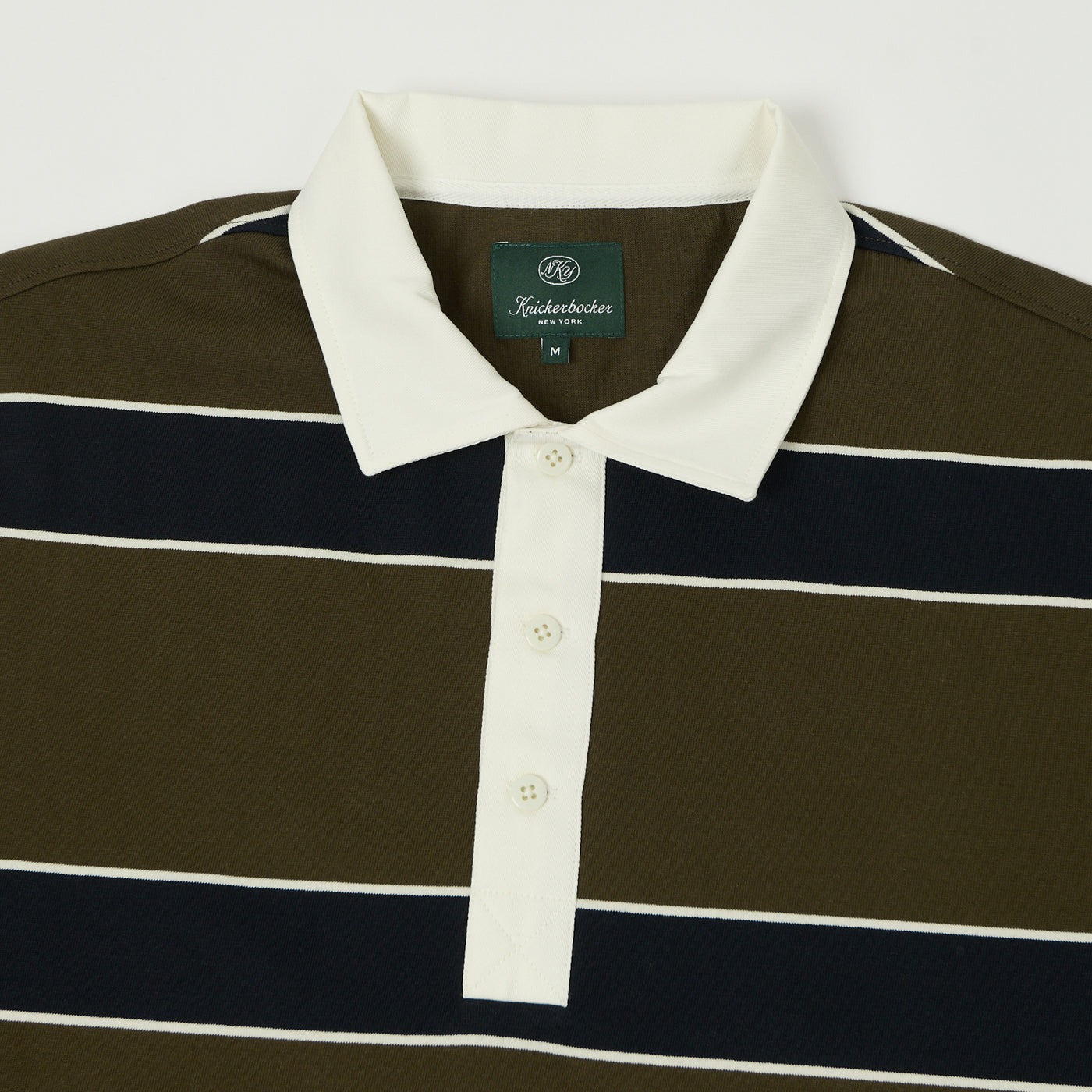 Knickerbocker 'McCarren' Stripe Rugby Shirt - Black/Olive