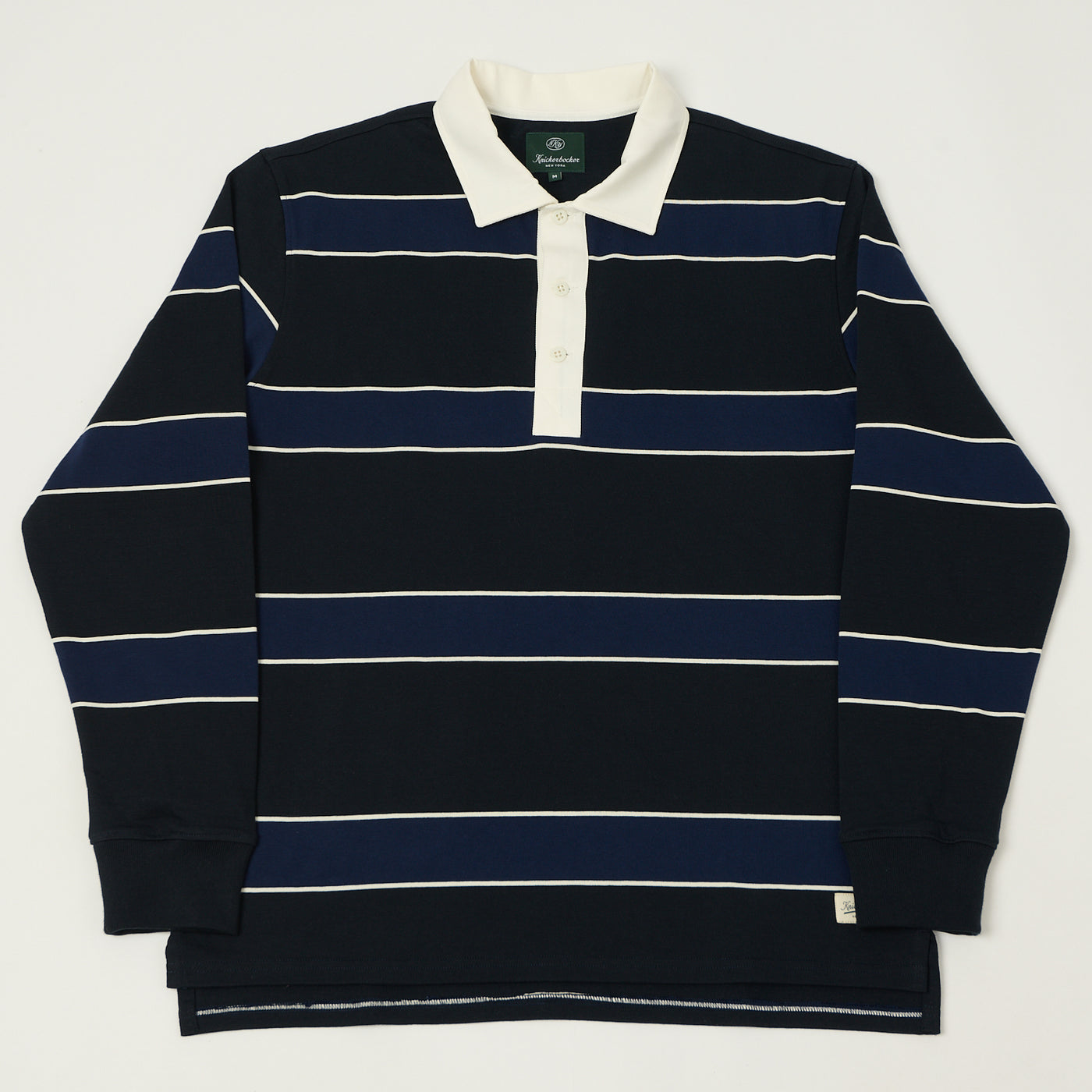 Knickerbocker 'McCarren' Stripe Rugby Shirt - Black/Blue