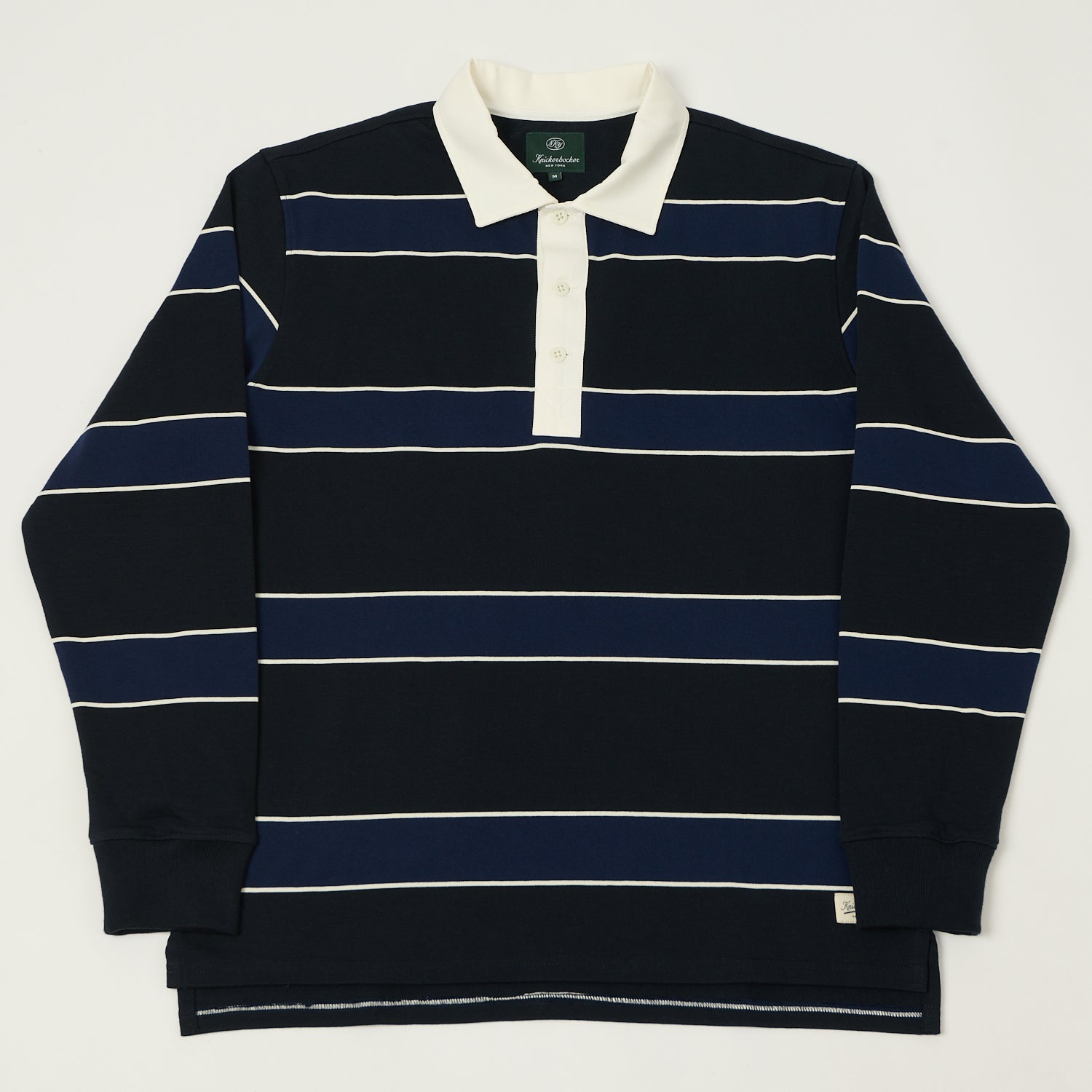 Knickerbocker 'McCarren' Stripe Rugby Shirt - Black/Blue