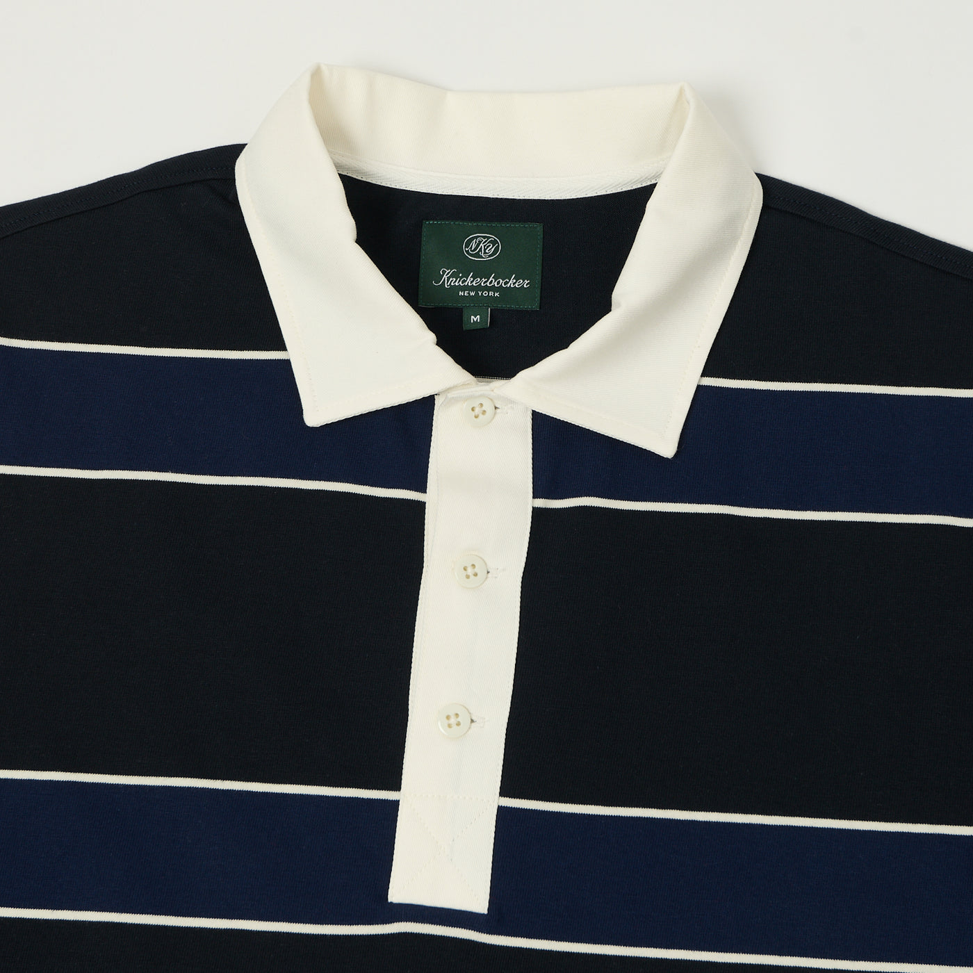 Knickerbocker 'McCarren' Stripe Rugby Shirt - Black/Blue