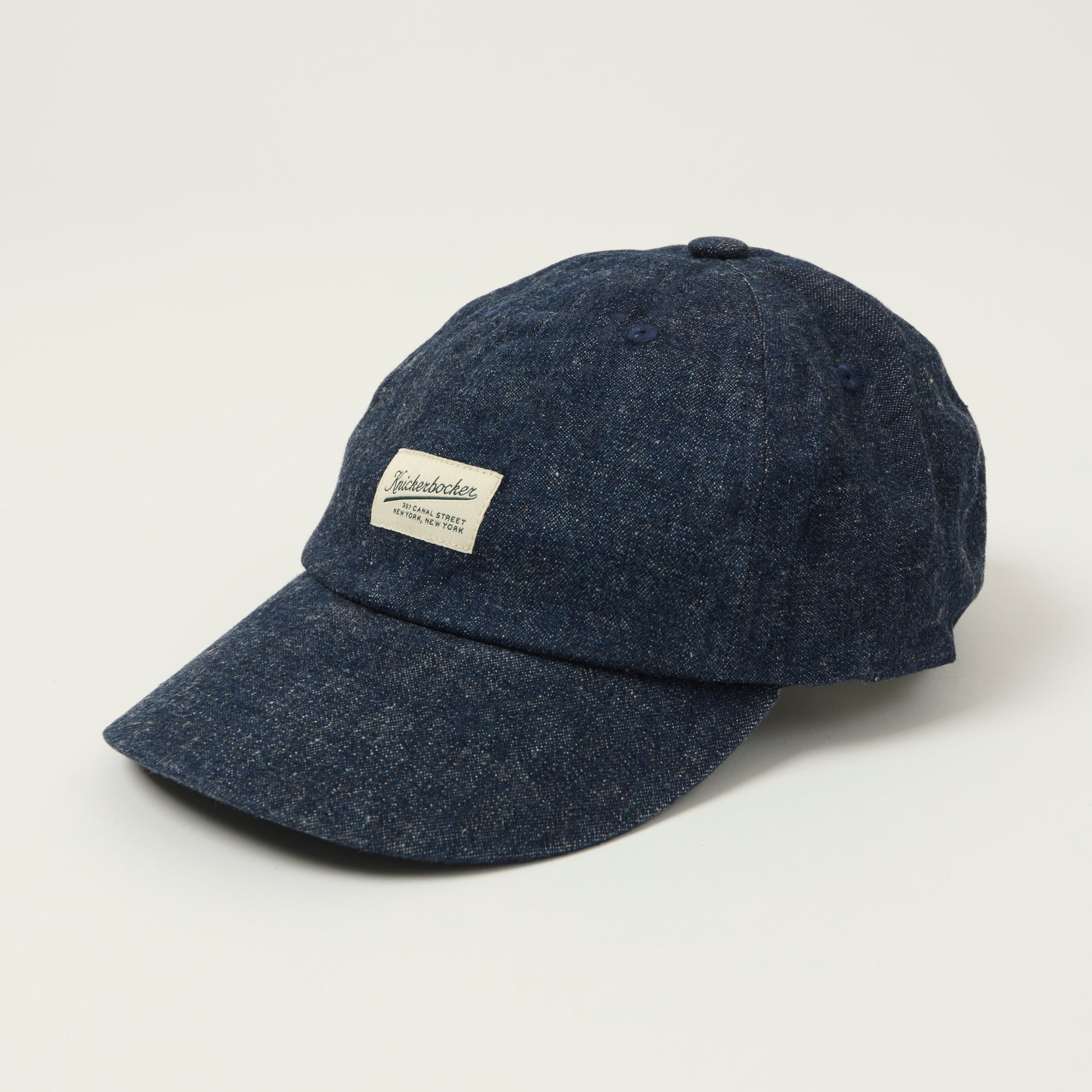 Knickerbocker 'Pacific' Denim Cotton & Linen Cap - Indigo