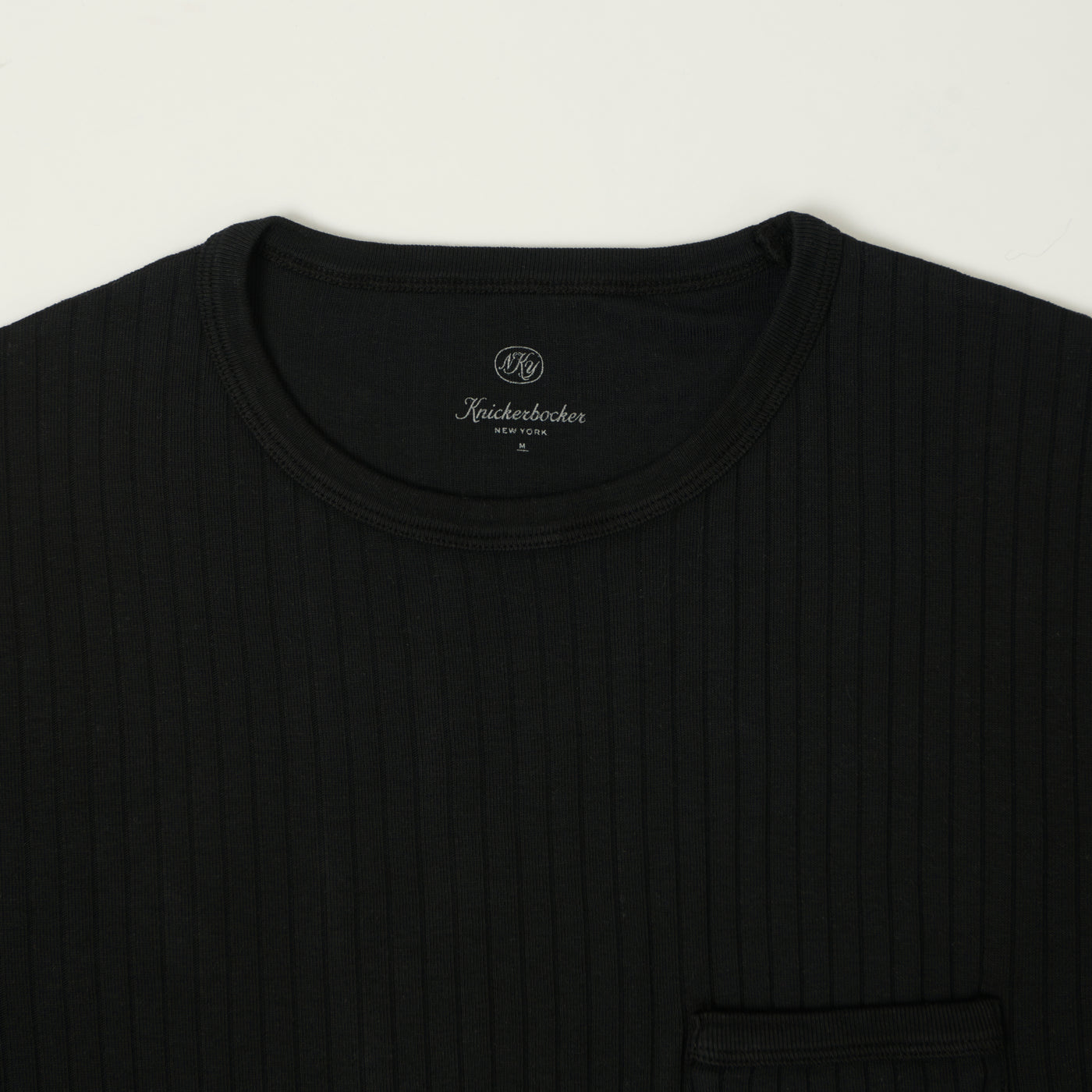 Knickerbocker Rib Pocket T-Shirt - Black