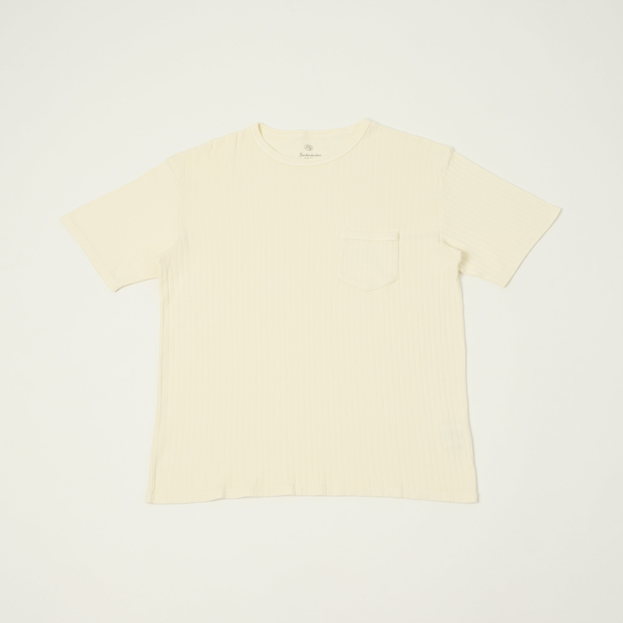 Knickerbocker Rib Pocket T-Shirt - Milk