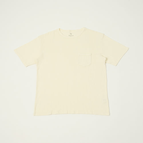 Knickerbocker Rib Pocket T-Shirt - Milk