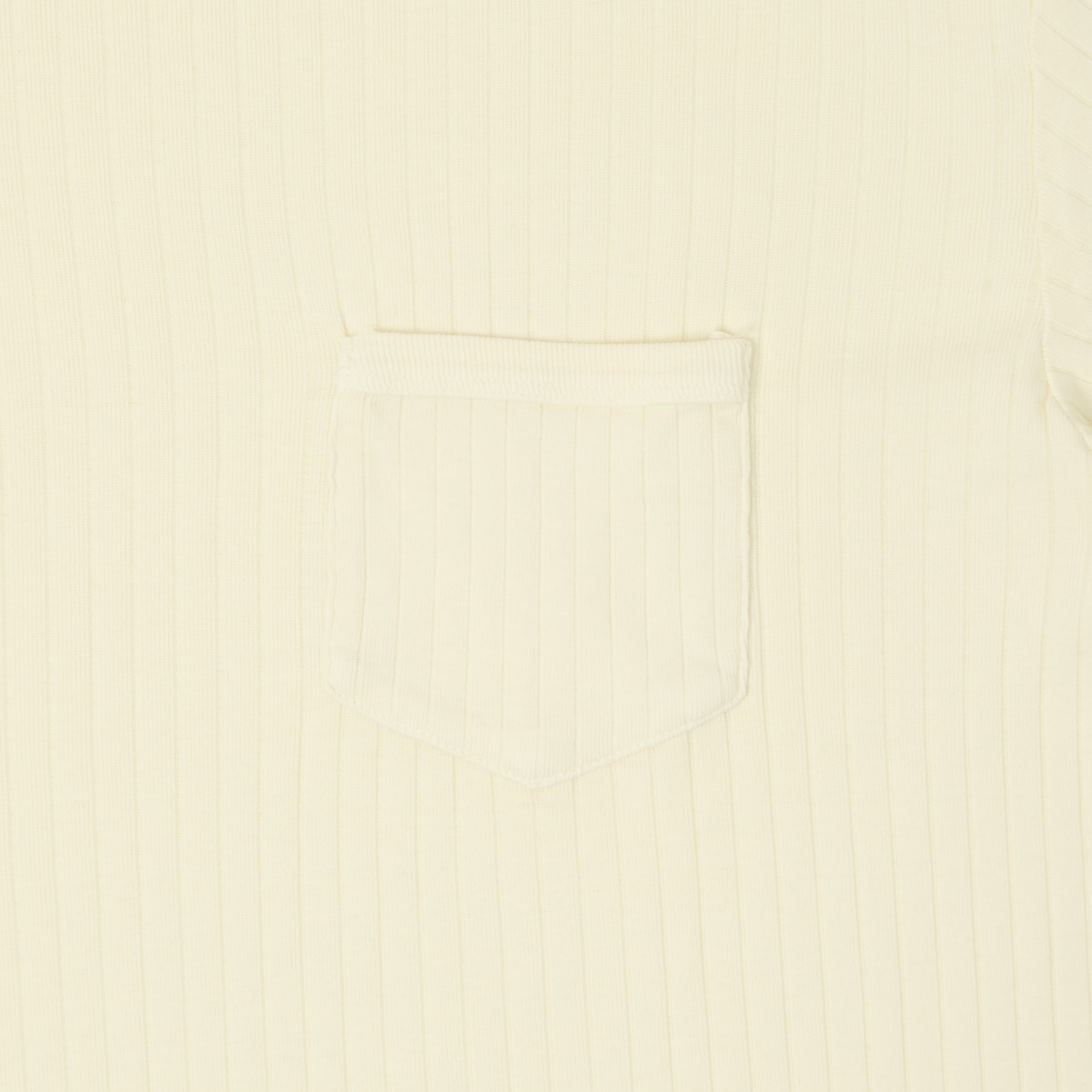 Knickerbocker Rib Pocket T-Shirt - Milk