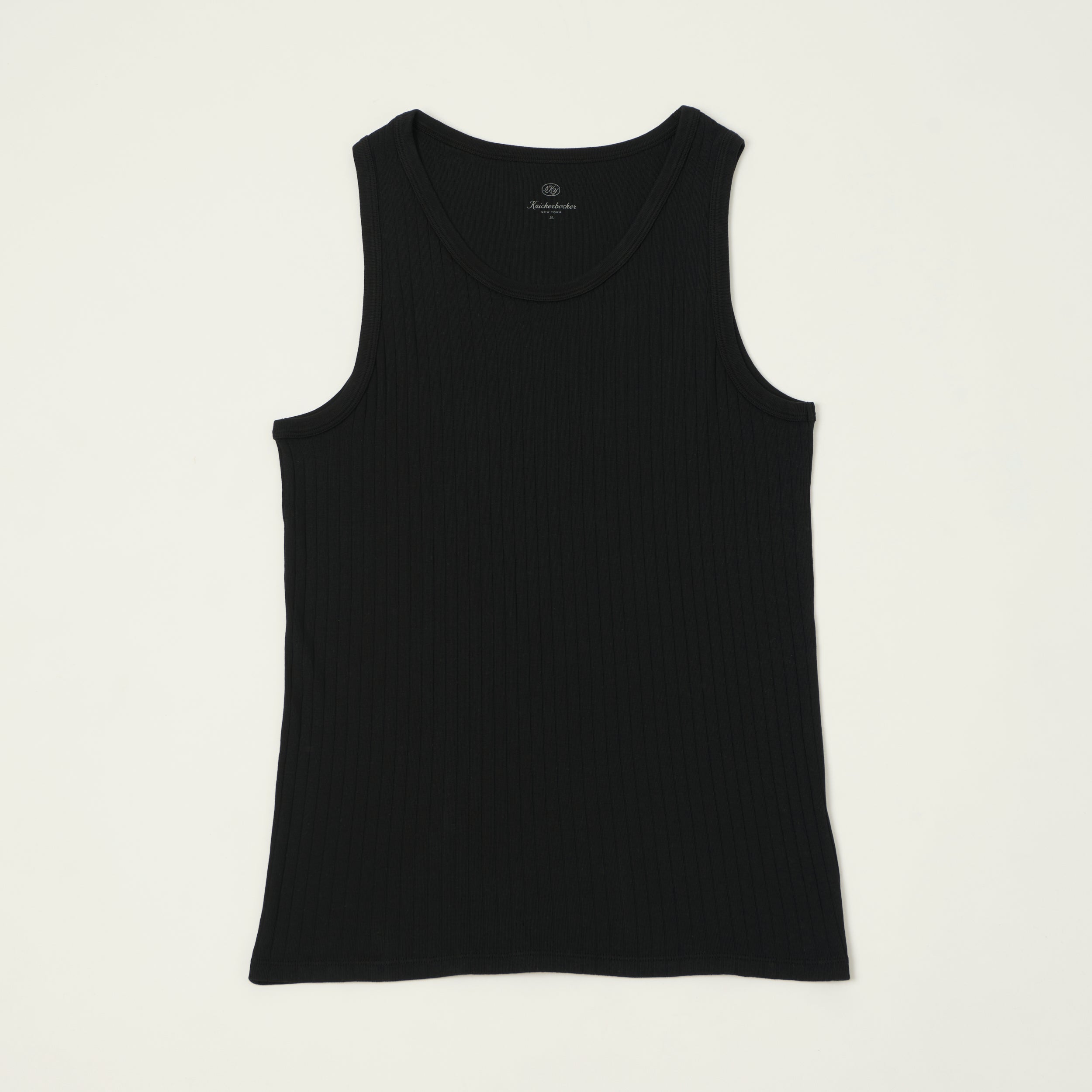 Knickerbocker Ribbed Tank Top - Black