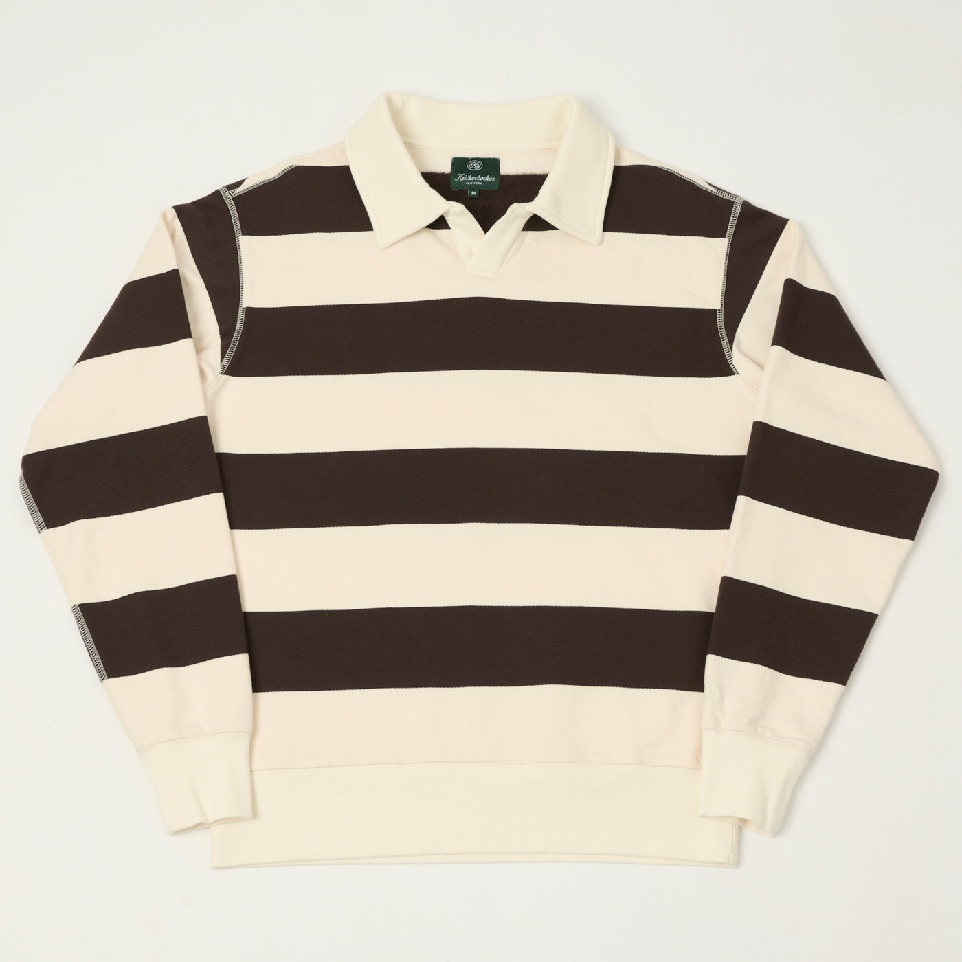 Knickerbocker Rugby Polo Sweatshirt - Mushroom/Brown