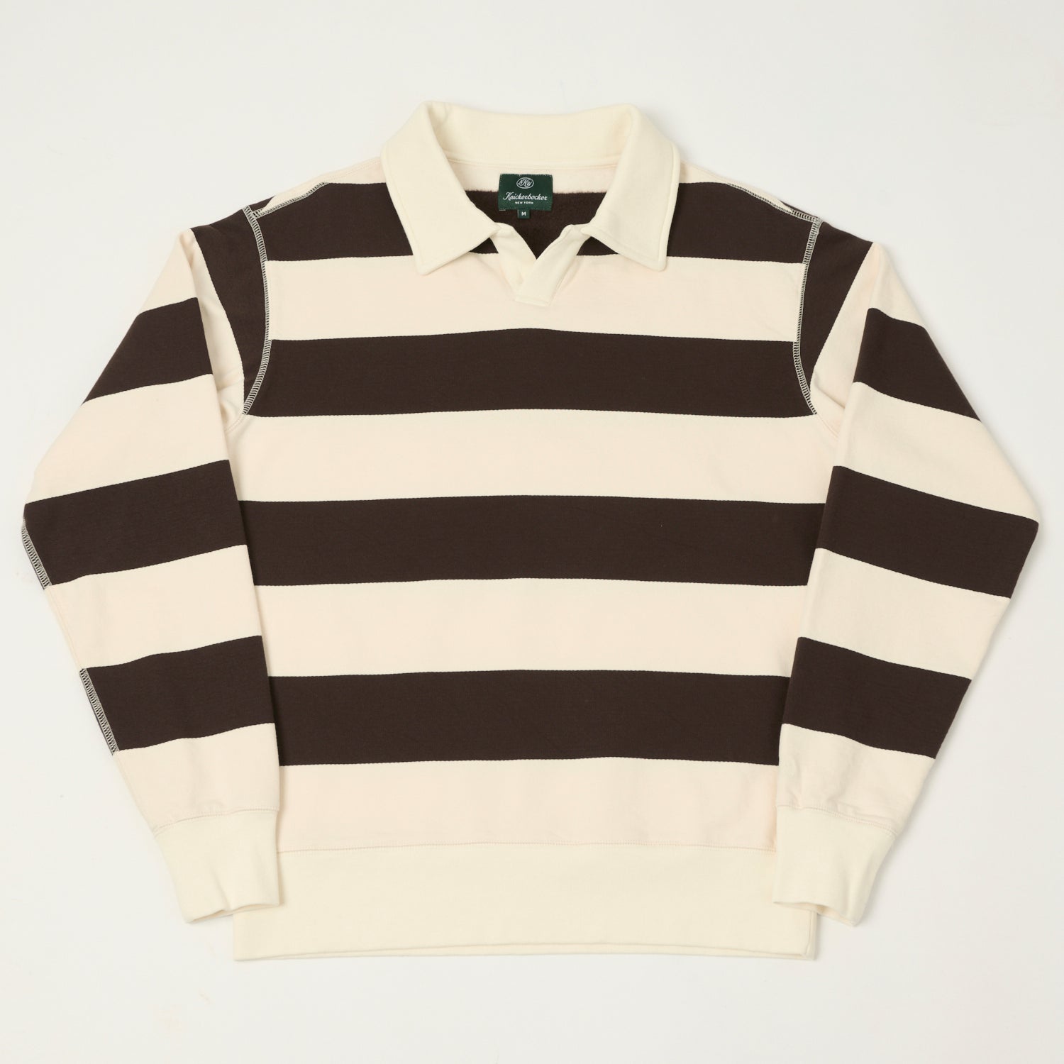 Knickerbocker Rugby Polo Sweatshirt - Mushroom/Brown
