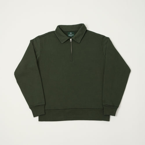Knickerbocker 'Stadium Loft' Quarter Zip Sweatshirt - Deep Forest