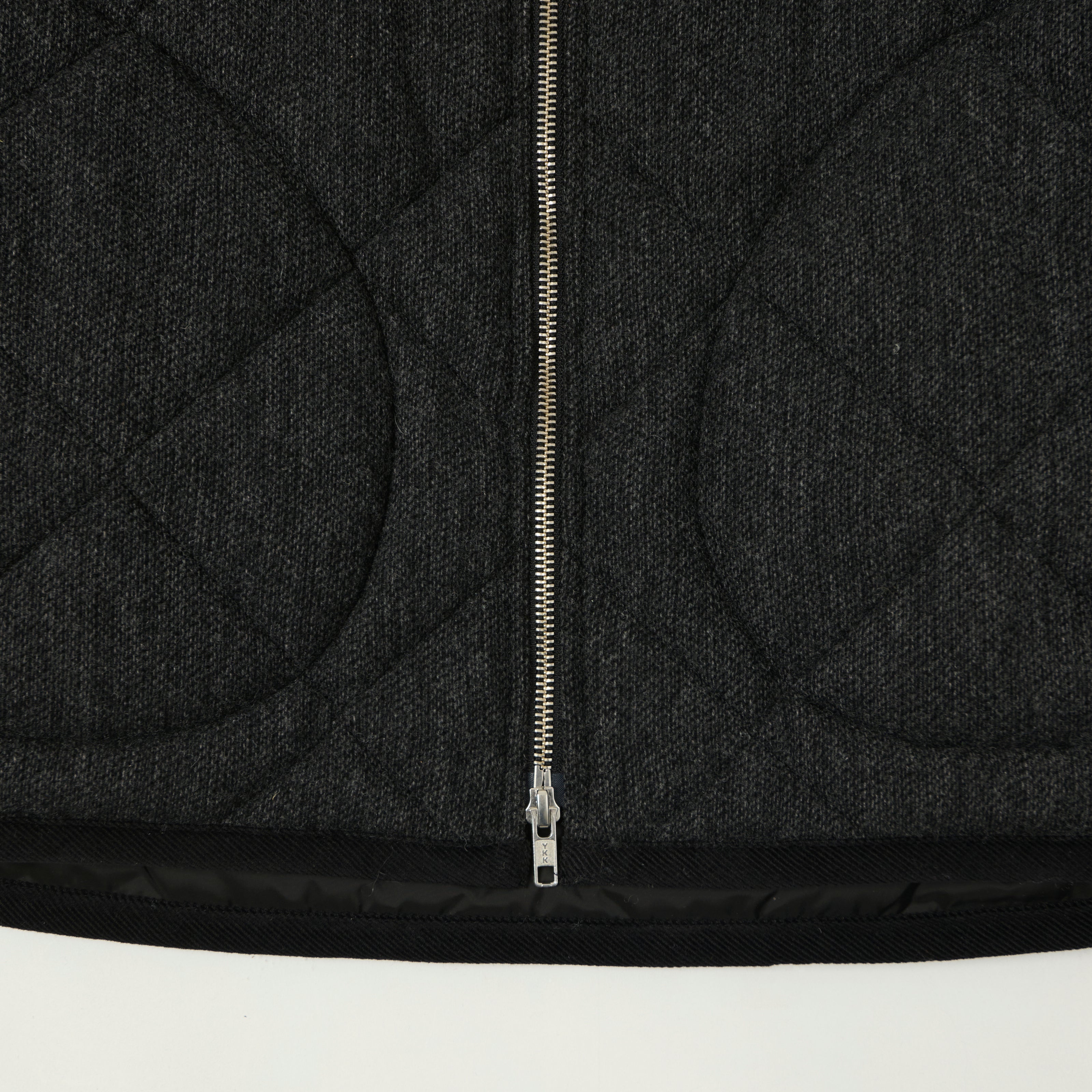 Lavenham Big Quilt Wool Bomber Jacket - Charcoal