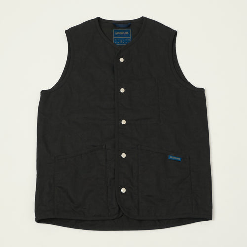 Lavenham Linen/Cotton Unwadded 'Thornham' Gilet - Onyx
