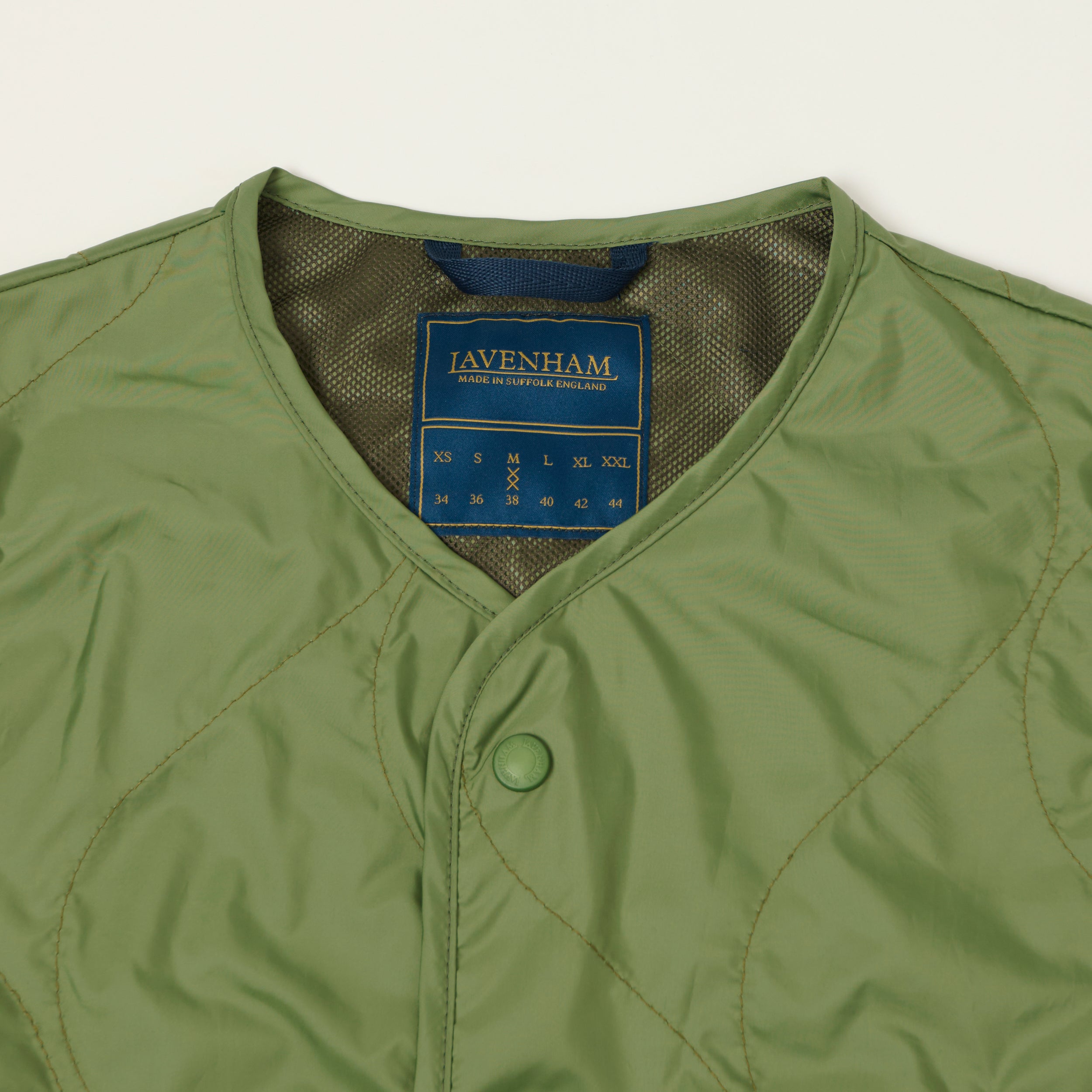 Lavenham Unwadded 'Thornham' Gilet - Green Sward