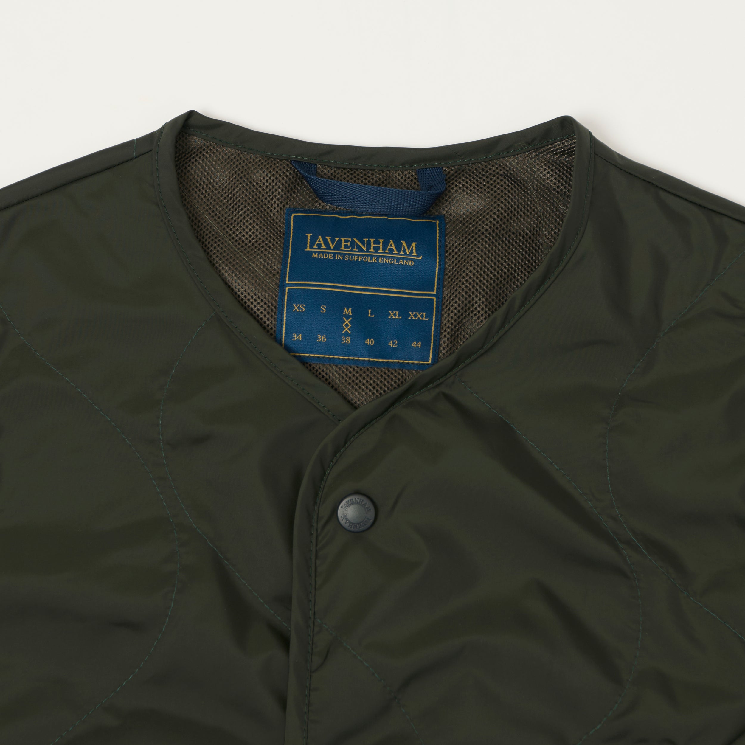 Lavenham Unwadded 'Thornham' Gilet - Rosin Green