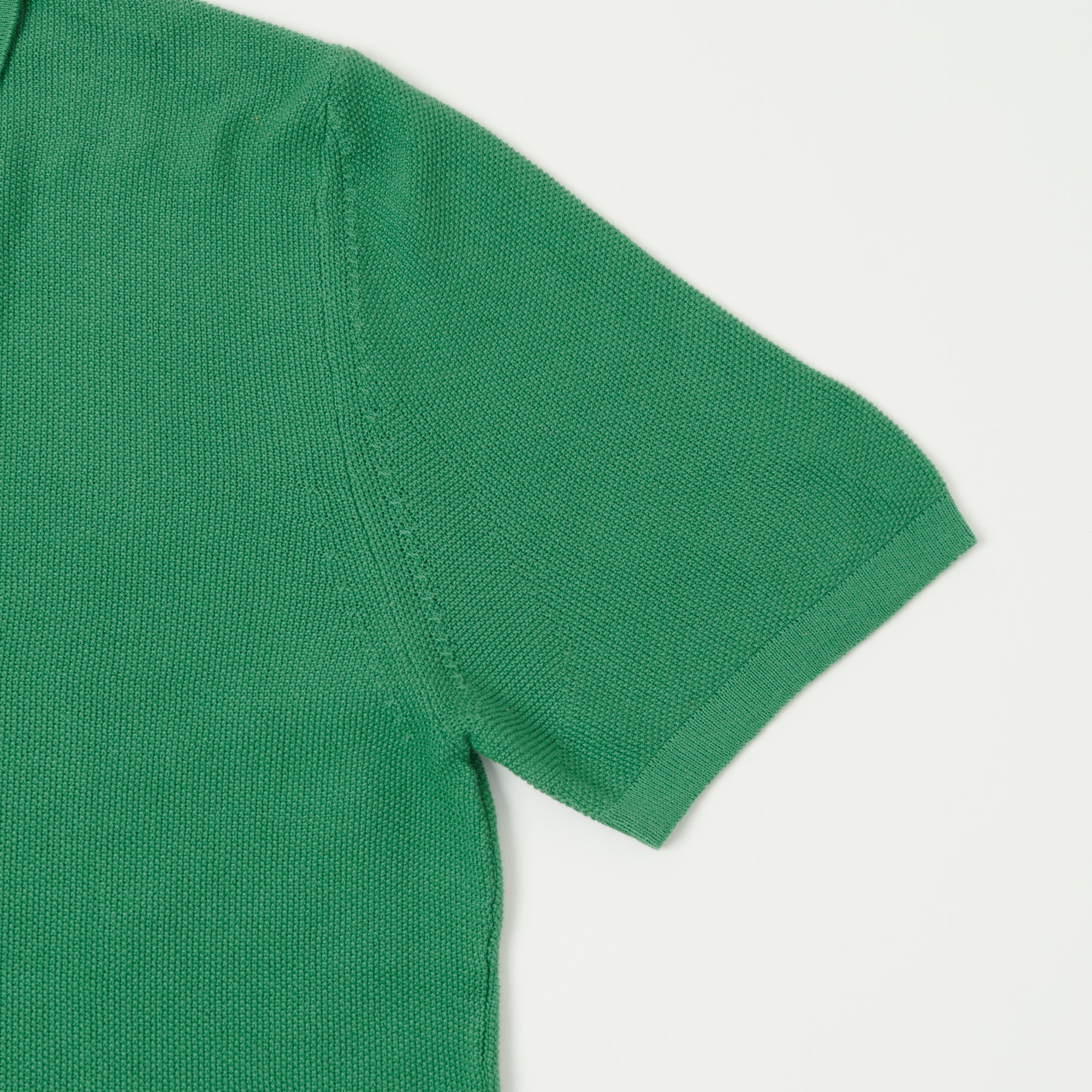 Merz b. Schwanen 'Good Basics' Plant Based Pique Polo Shirt - Grass