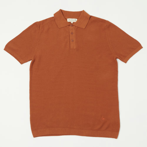 Merz b. Schwanen 'Good Basics' Plant Based Pique Polo Shirt - Caramel