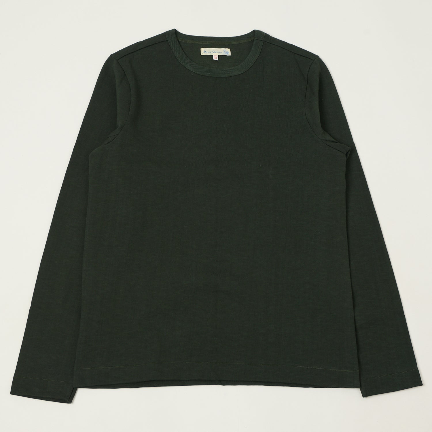 Merz b. Schwanen 2S18 Heavyweight Long Sleeve T-Shirt - Forest