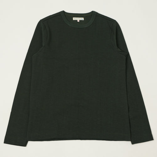 Merz b. Schwanen 2S18 Heavyweight Long Sleeve T-Shirt - Forest