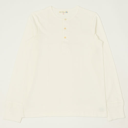 Merz b. Schwanen 206 Long Sleeve Henley - White