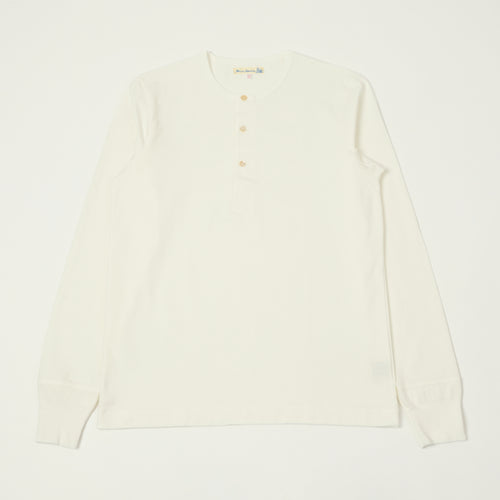 Merz b. Schwanen 2M06 Classic Long Sleeve Henley - White