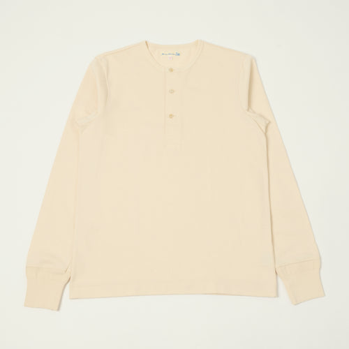 Merz b. Schwanen 2M06 Classic Long Sleeve Henley - Nature