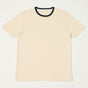 Merz b. Schwanen 2M15B Classic Ringer T-Shirt - Nature/Ink Blue
